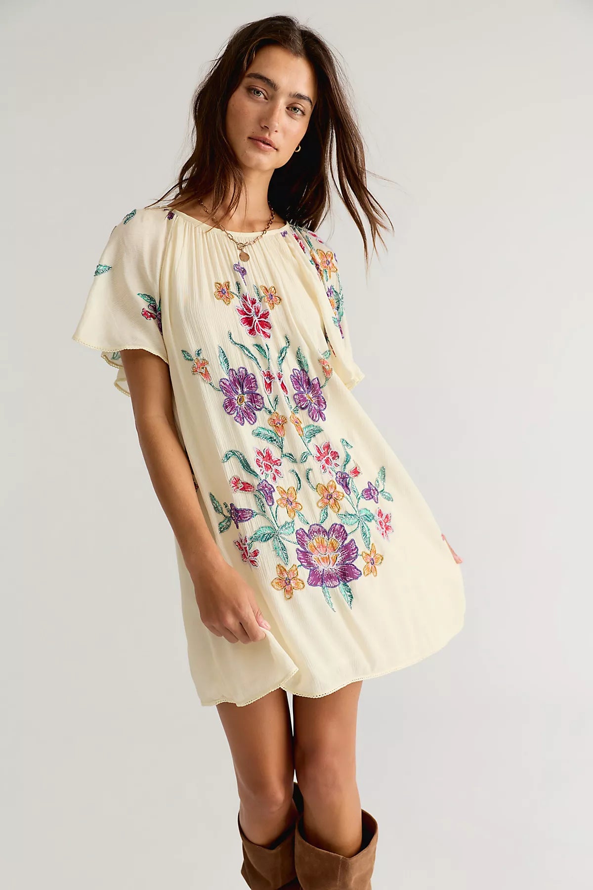 Tropics Beaded Mini Dress