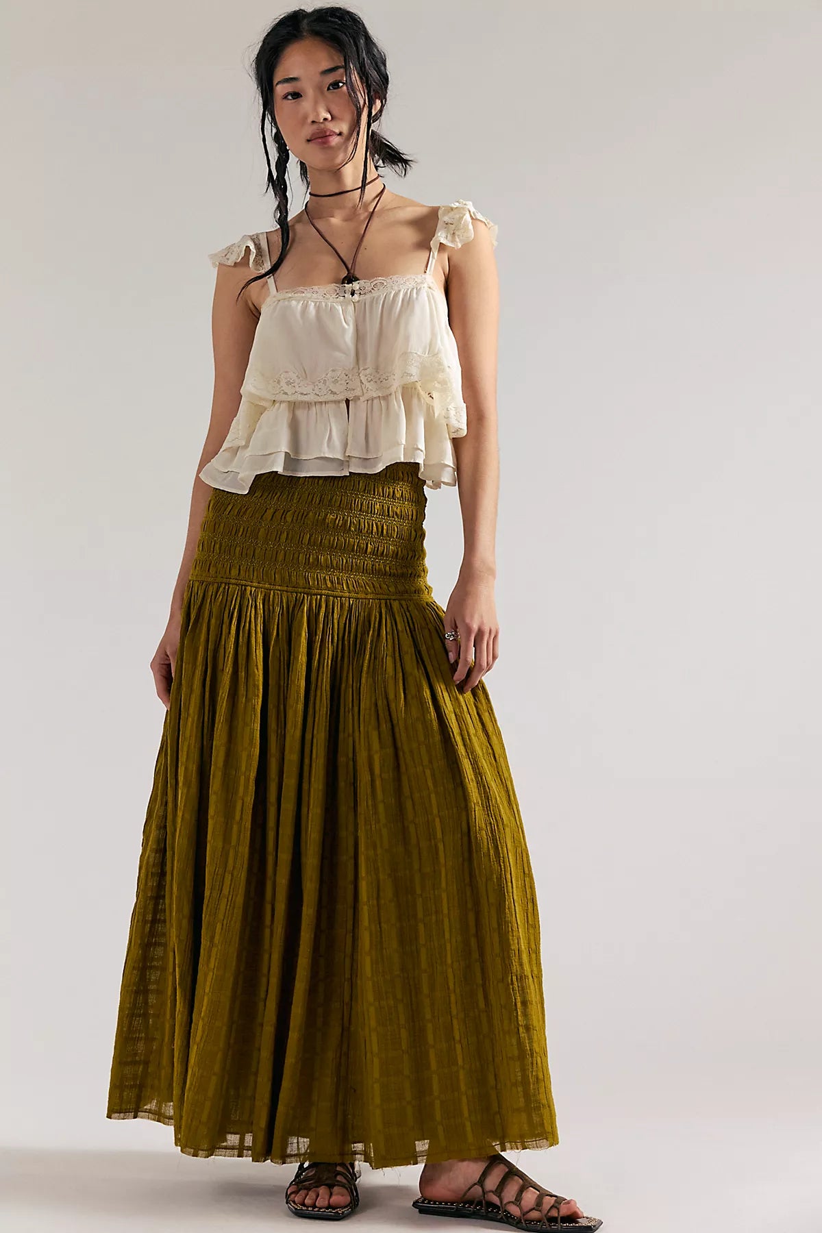 Raven Solid Convertible Maxi Skirt