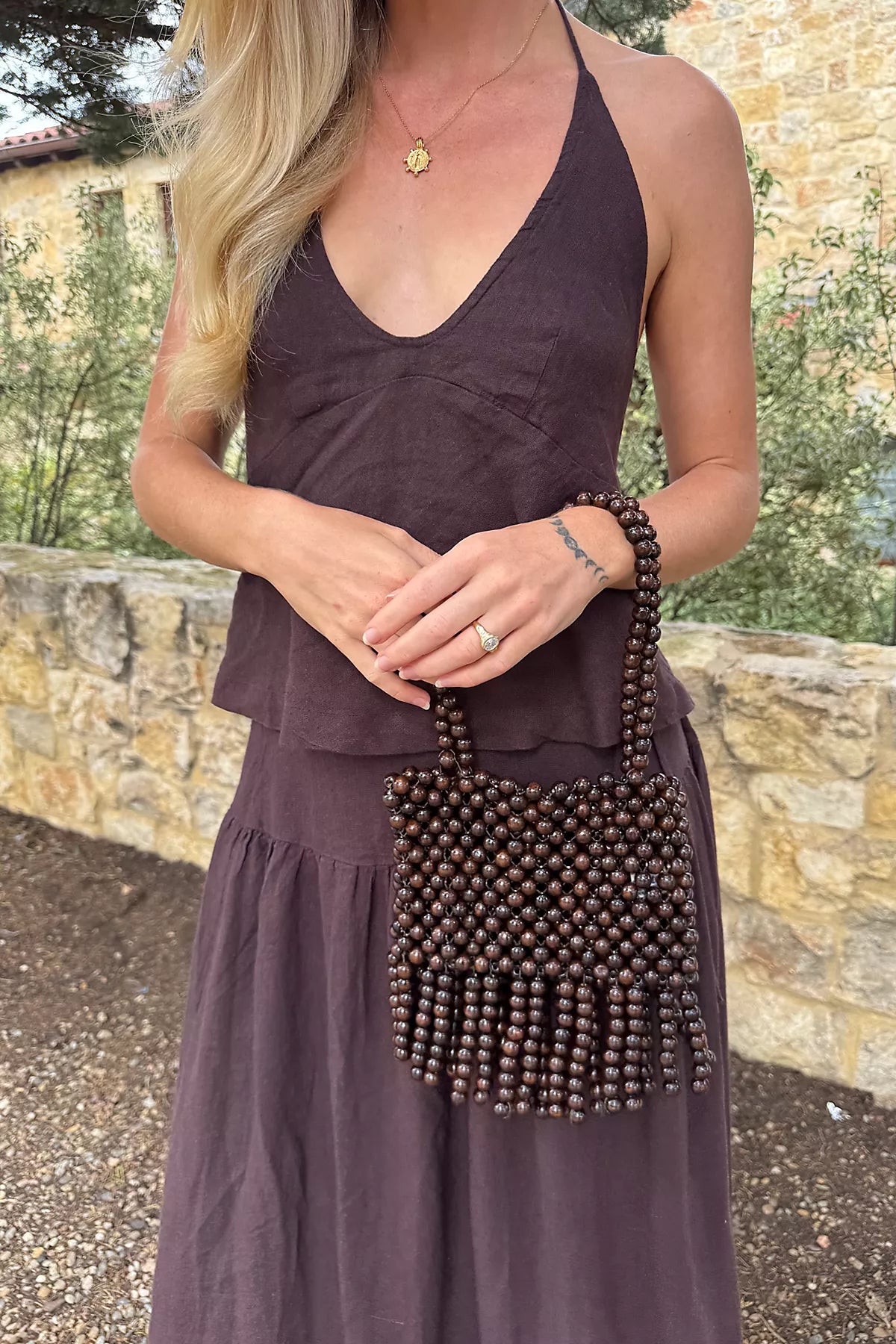 Sandshell Linen Skirt Set
