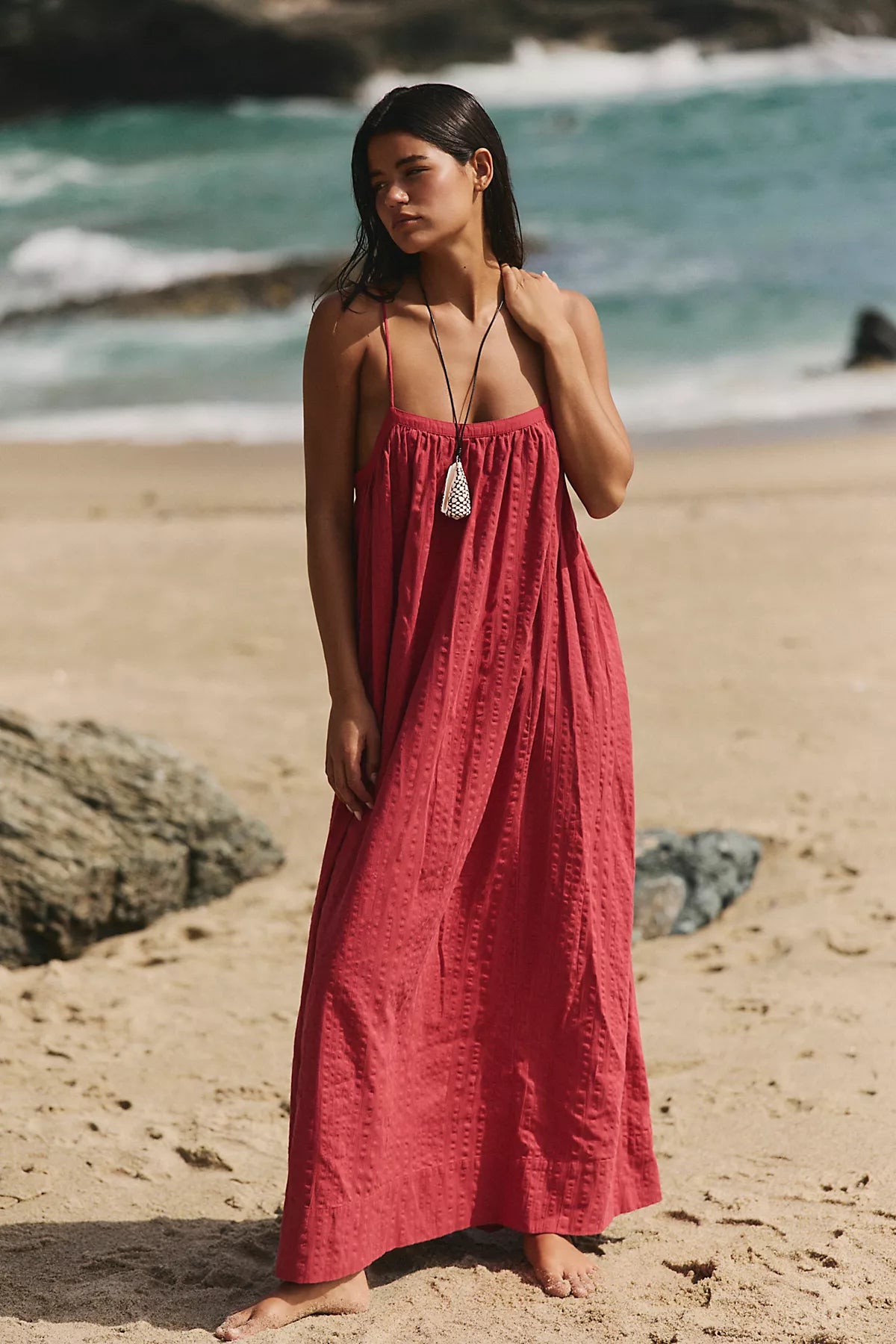 Marisol Textured Cotton Maxi Dress