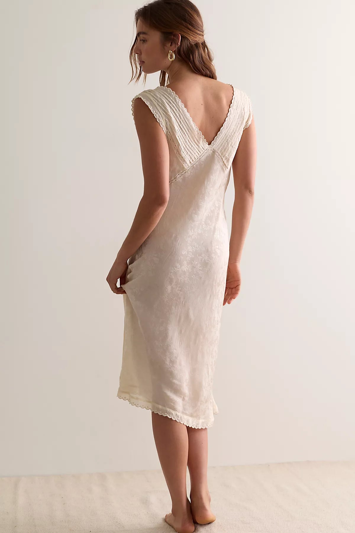Me With You Satin Midi Slip Dress