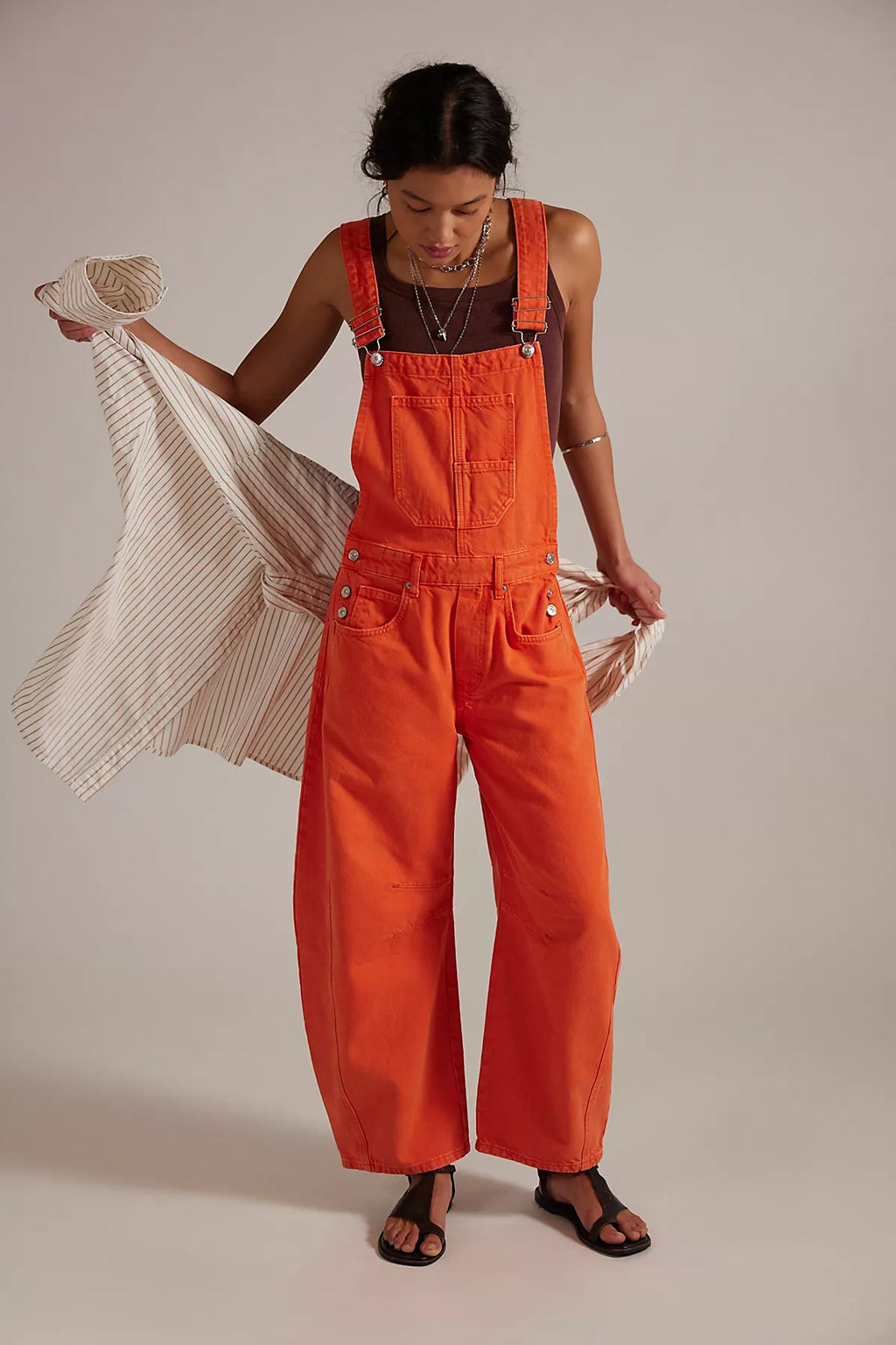 We The Free Good Luck Barrel Overalls
