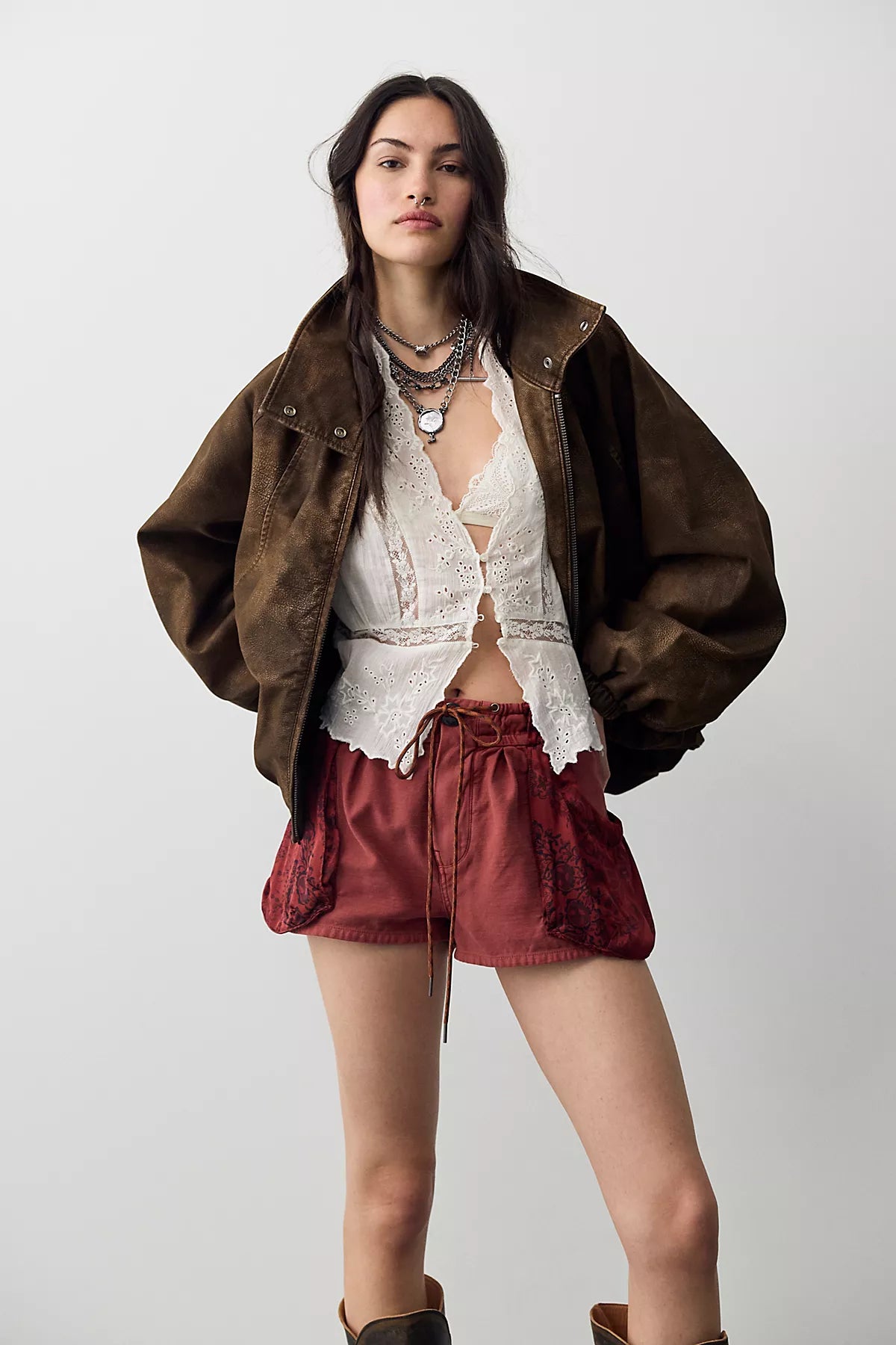 Sabrina Pull-On Scarf Shorts