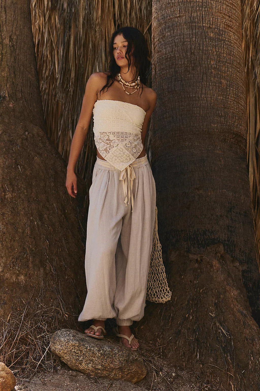 Sandshell Linen Volare Balloon Pants