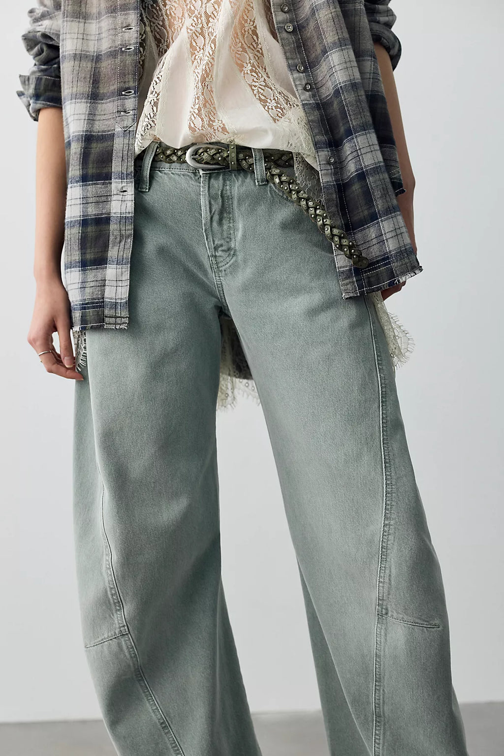 We The Free Fable Low-Rise Twisted Bowed Jeans