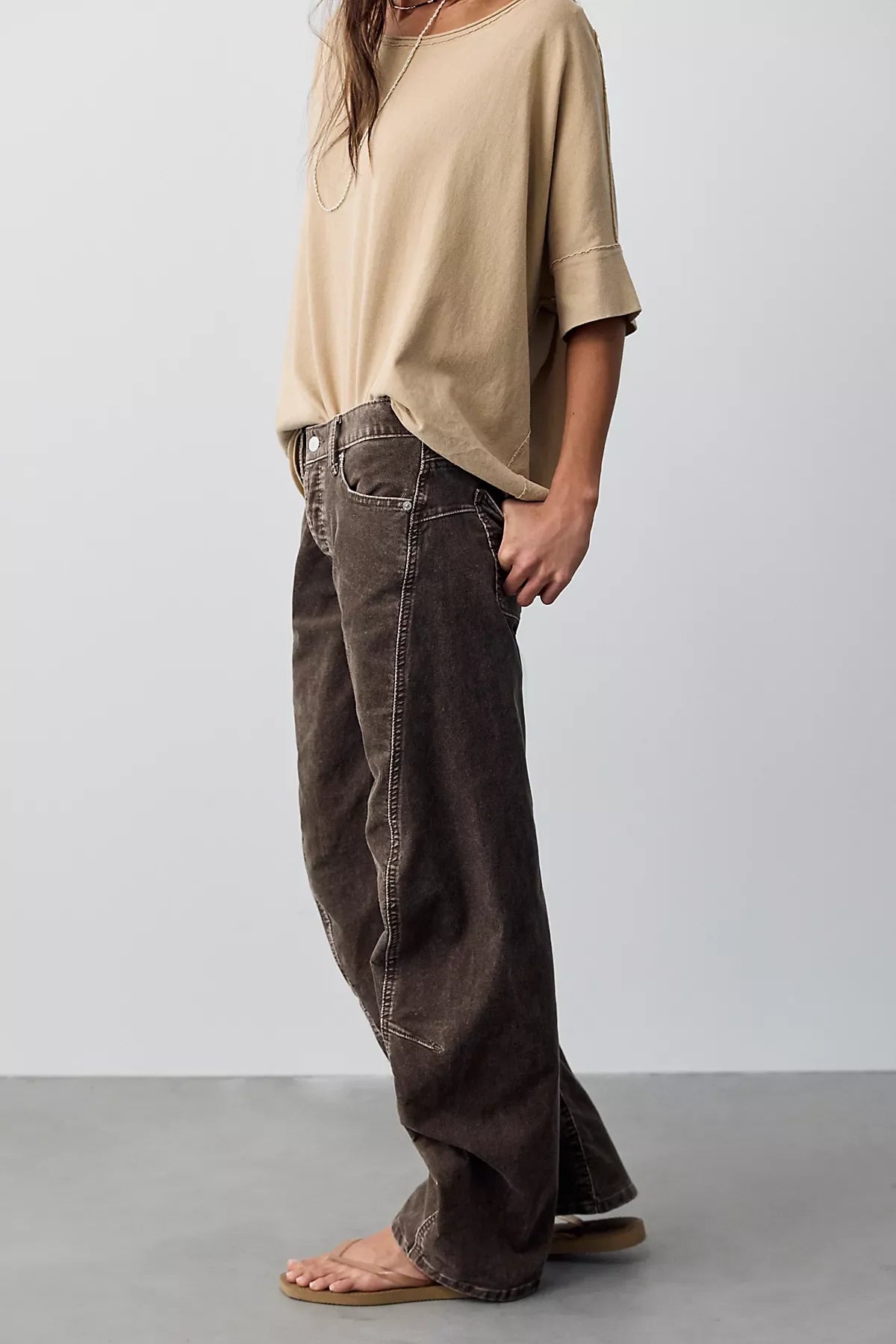 We The Free Fable Washed Cord Twisted Jeans