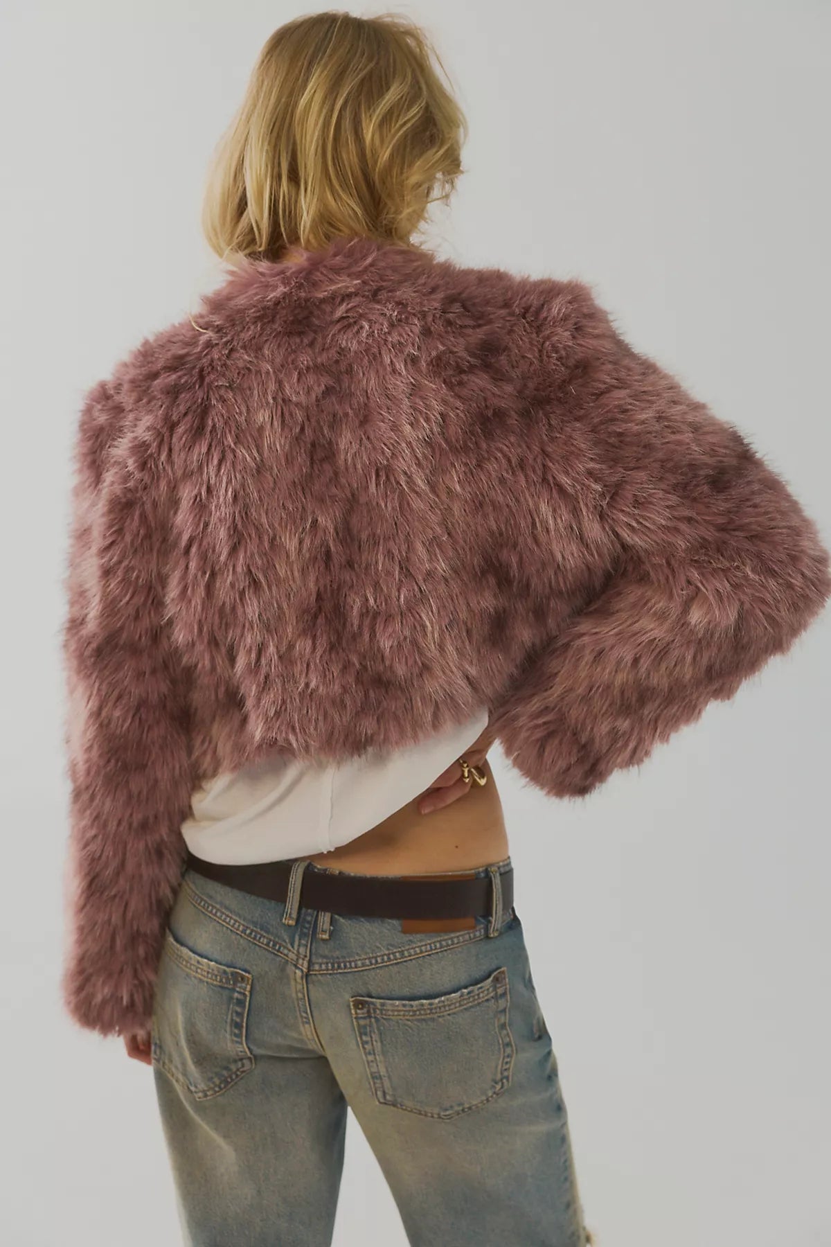Supernova Cropped Faux Fur Jacket