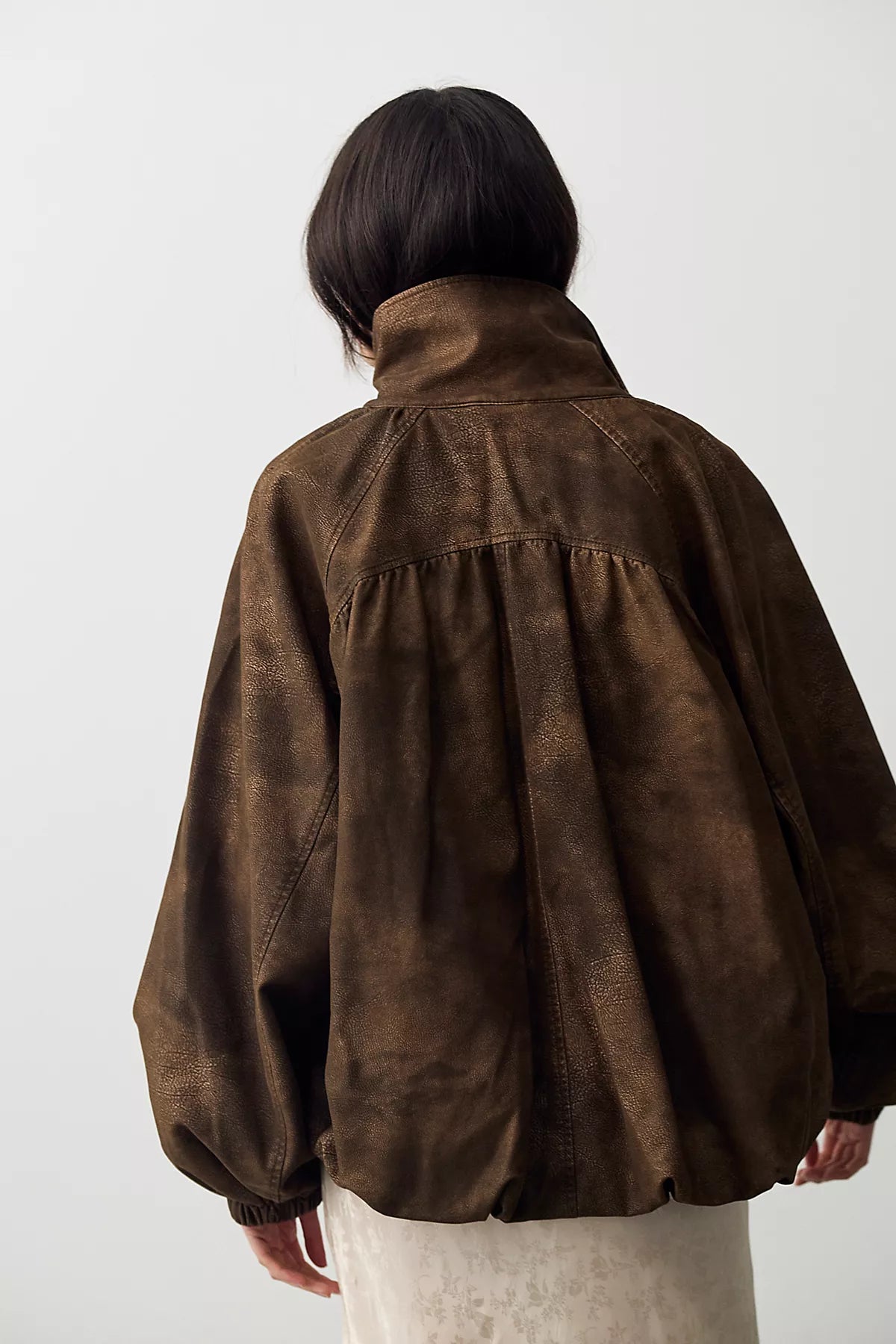 We The Free Chelsea Vegan Suede Funnel-Neck Jacket