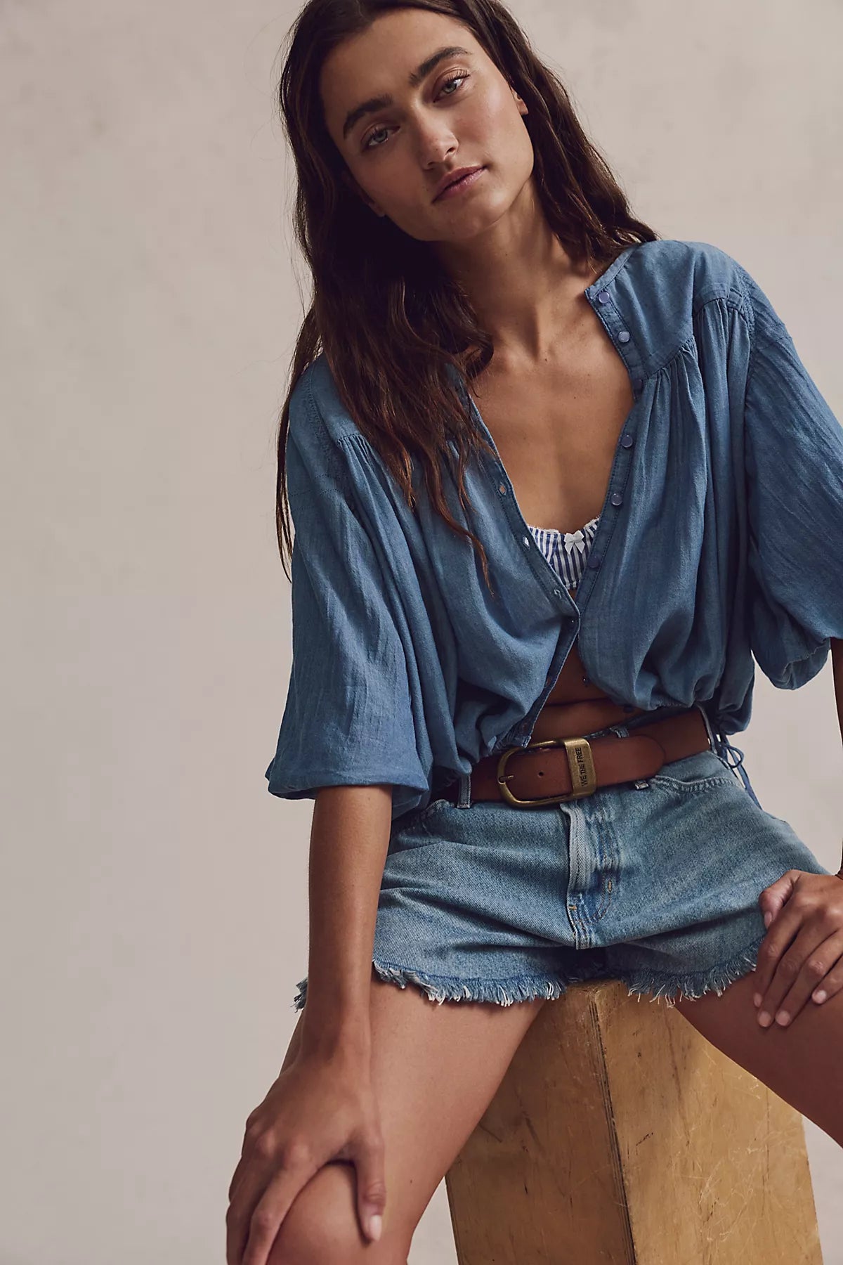 We The Free Marysol Denim Top