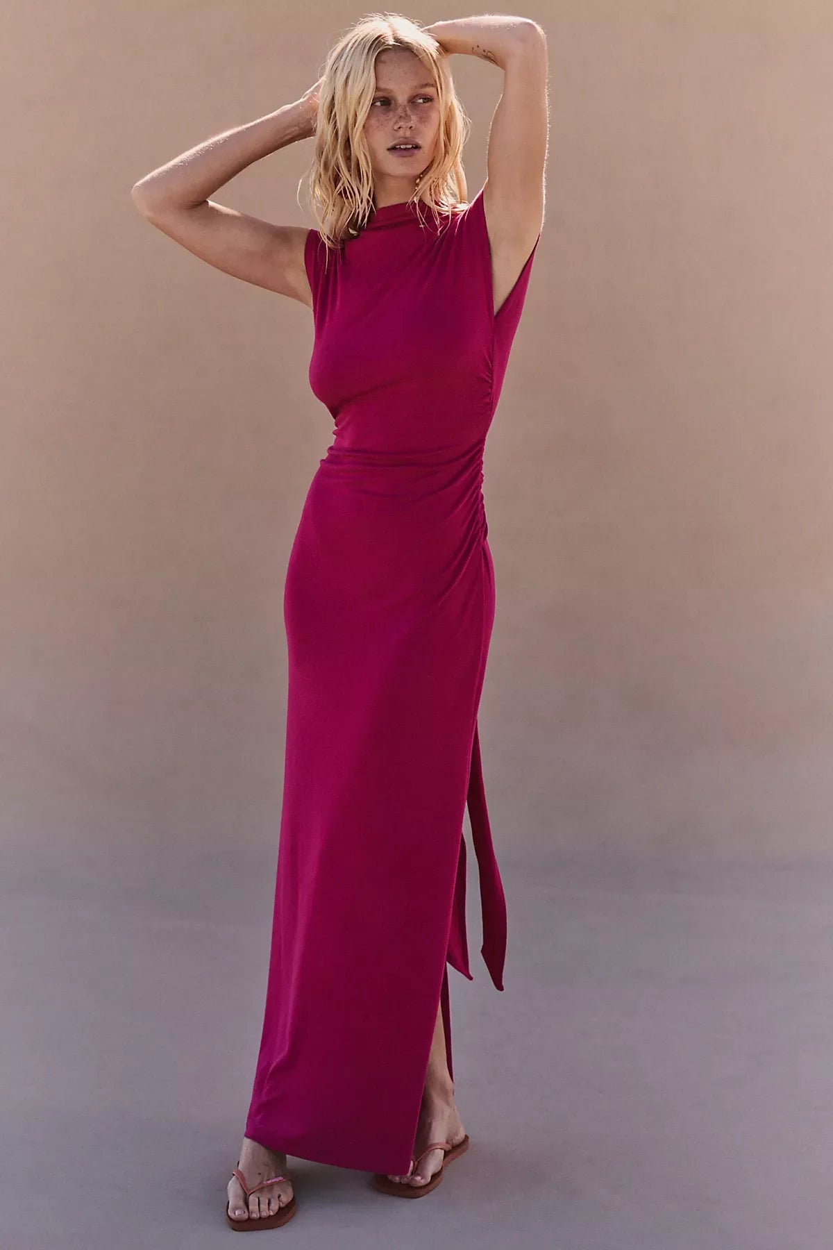 Good Feels Cap-Sleeve Maxi Dress