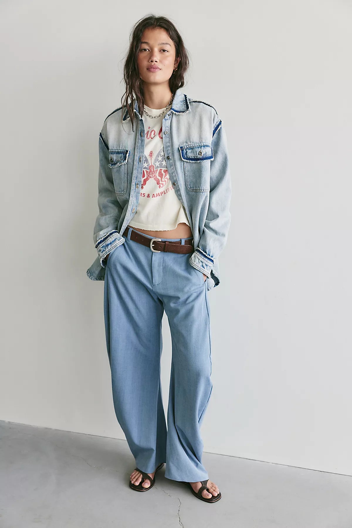 OneTeaspoon Split Party Everyday Button Down Shirt
