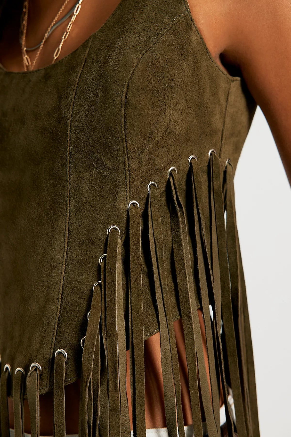 Understated Leather Motive Bustier