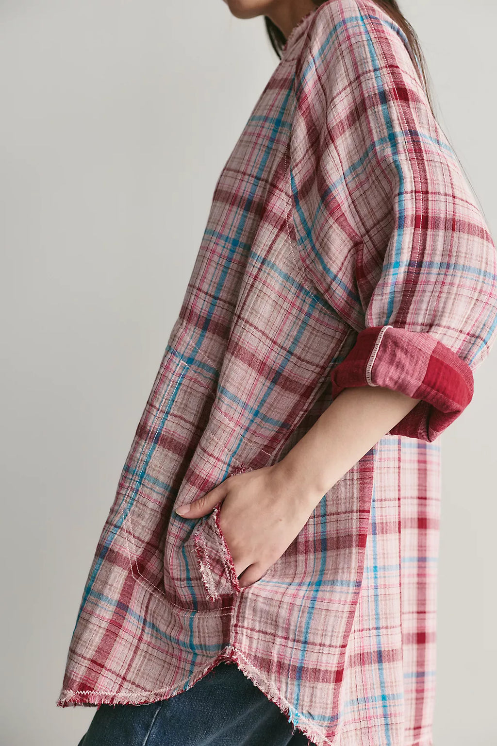 We The Free Summer Daydream Plaid Tunic