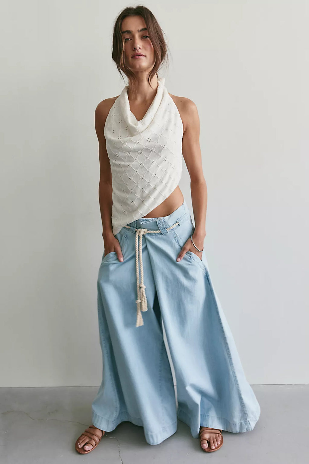 We The Free Harbor Wrap Wide Leg Jeans