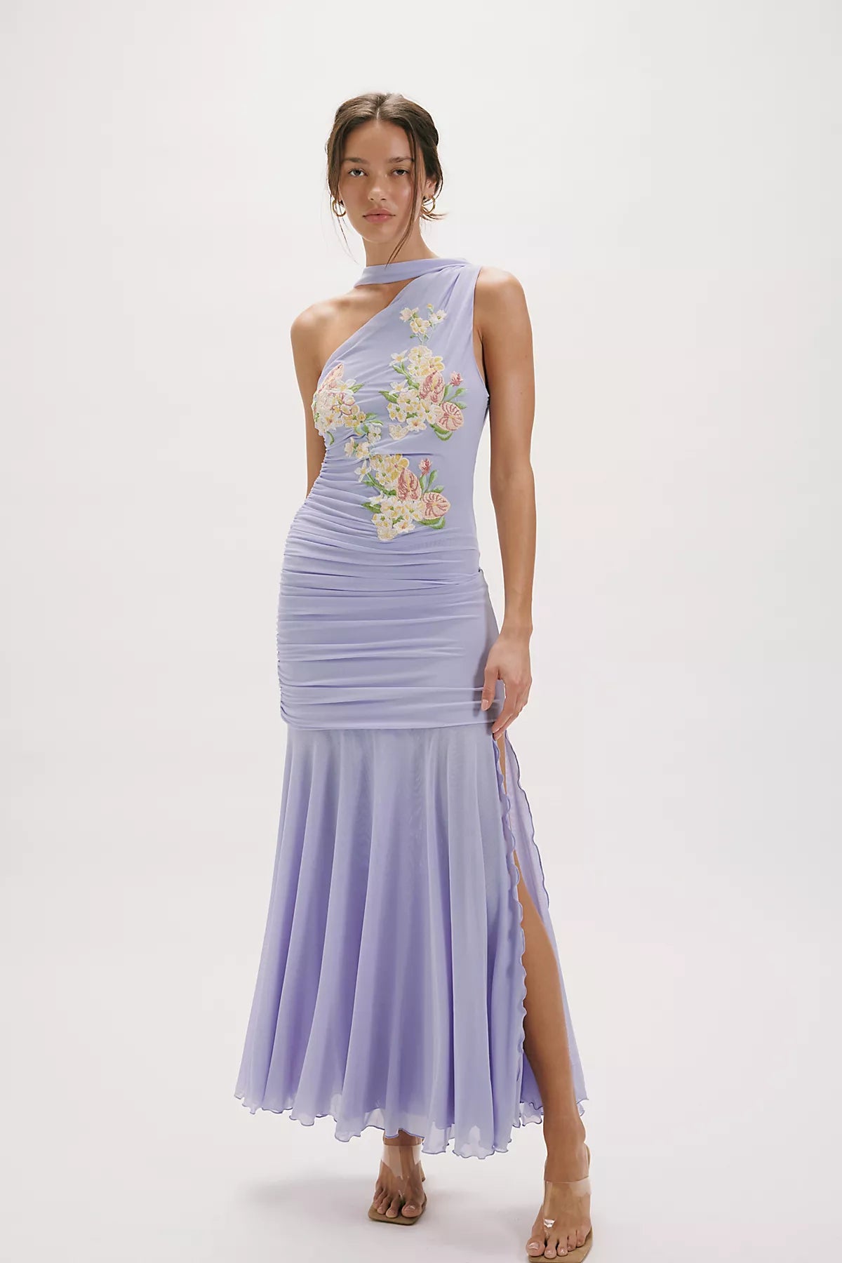 Saemdi Embroidered One Shoulder Dress
