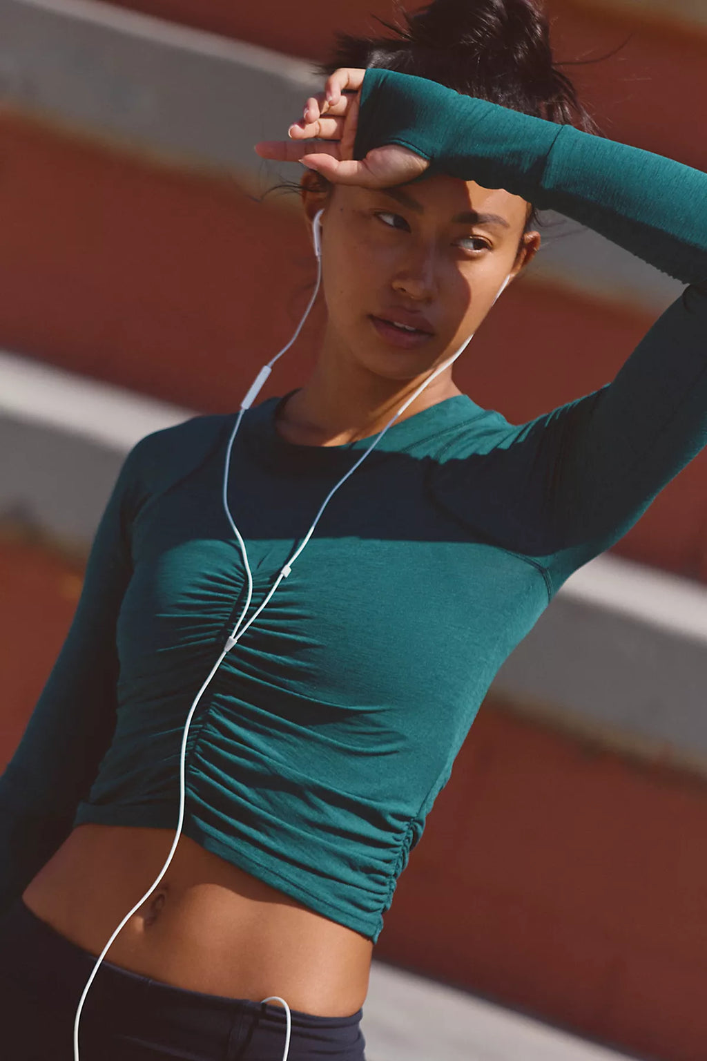 Tempo Ruched UV Protection Long Sleeve