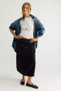 Boom Shankar Cord Guru Midi Skirt
