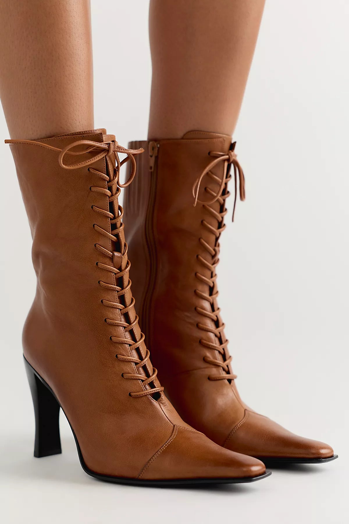 Sweet Talker Lace-Up Boots