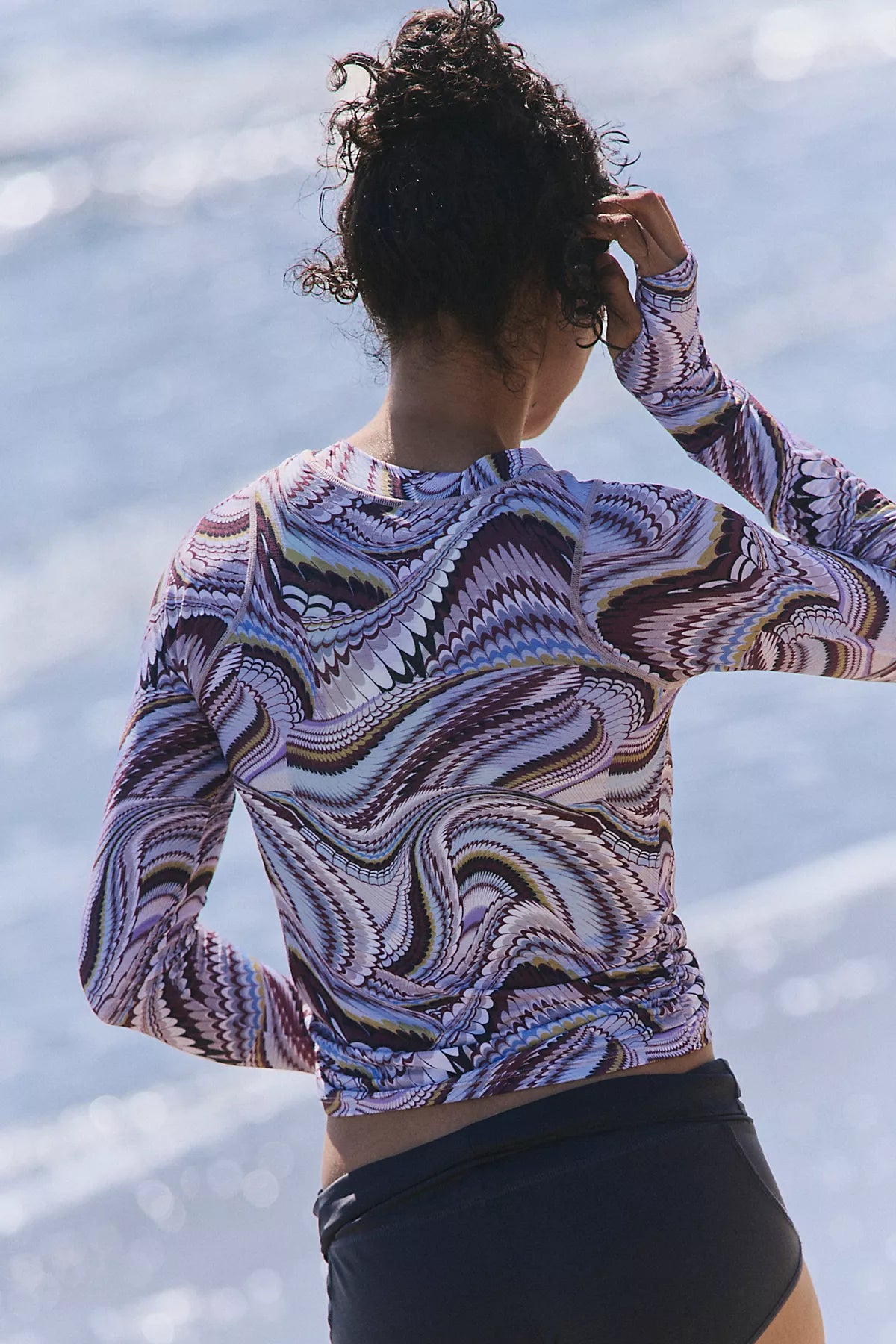 Tempo Ruched Printed Long Sleeve