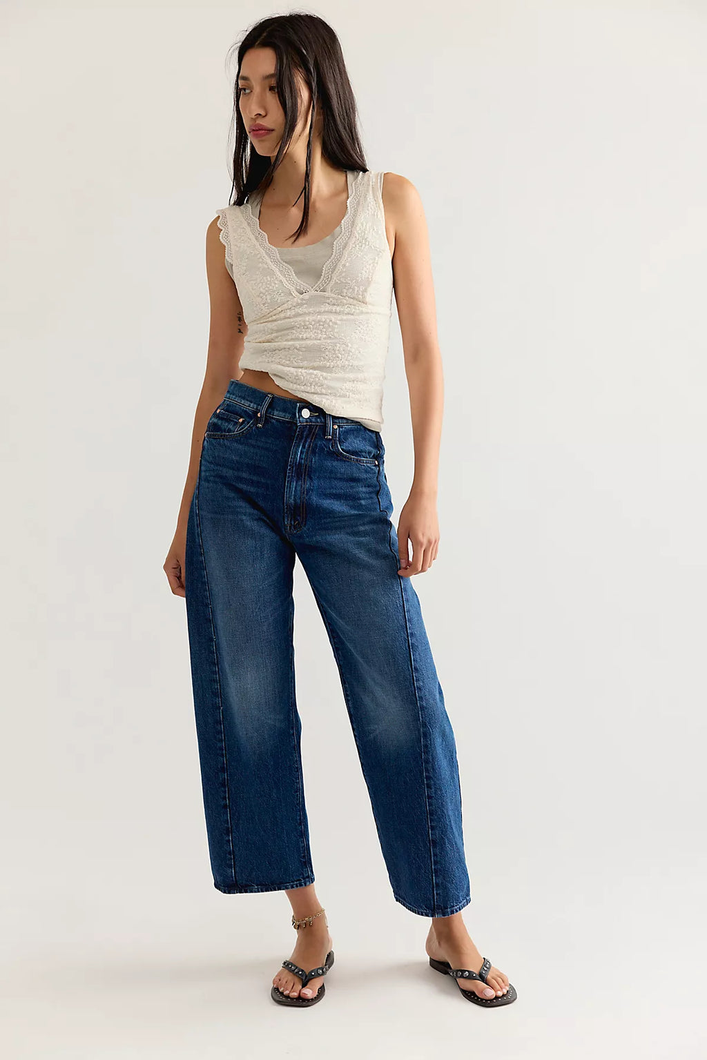 MOTHER The Half-Pipe Sneak Ankle Jeans