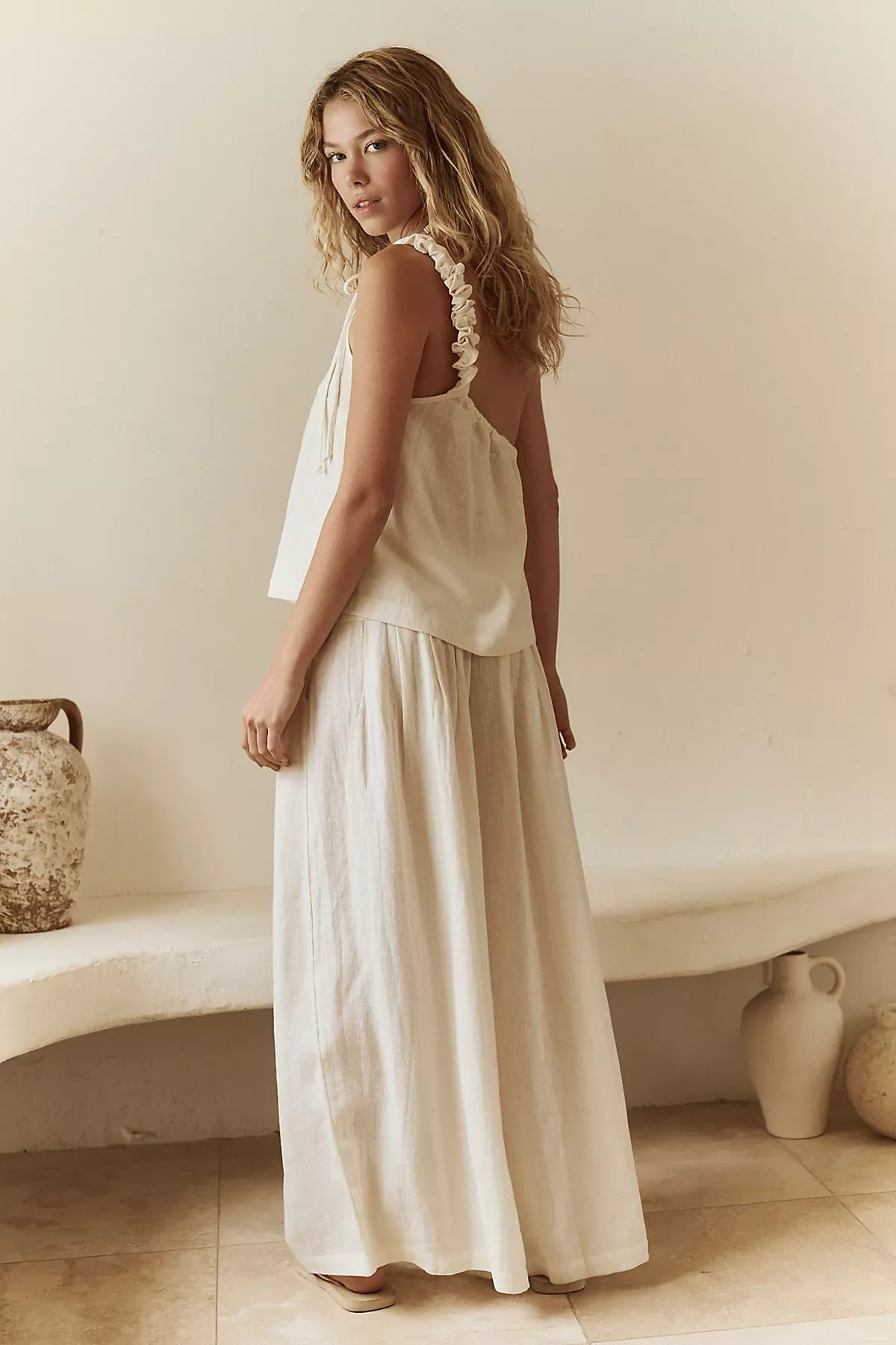 Sandshell Linen Sahara Pant Set