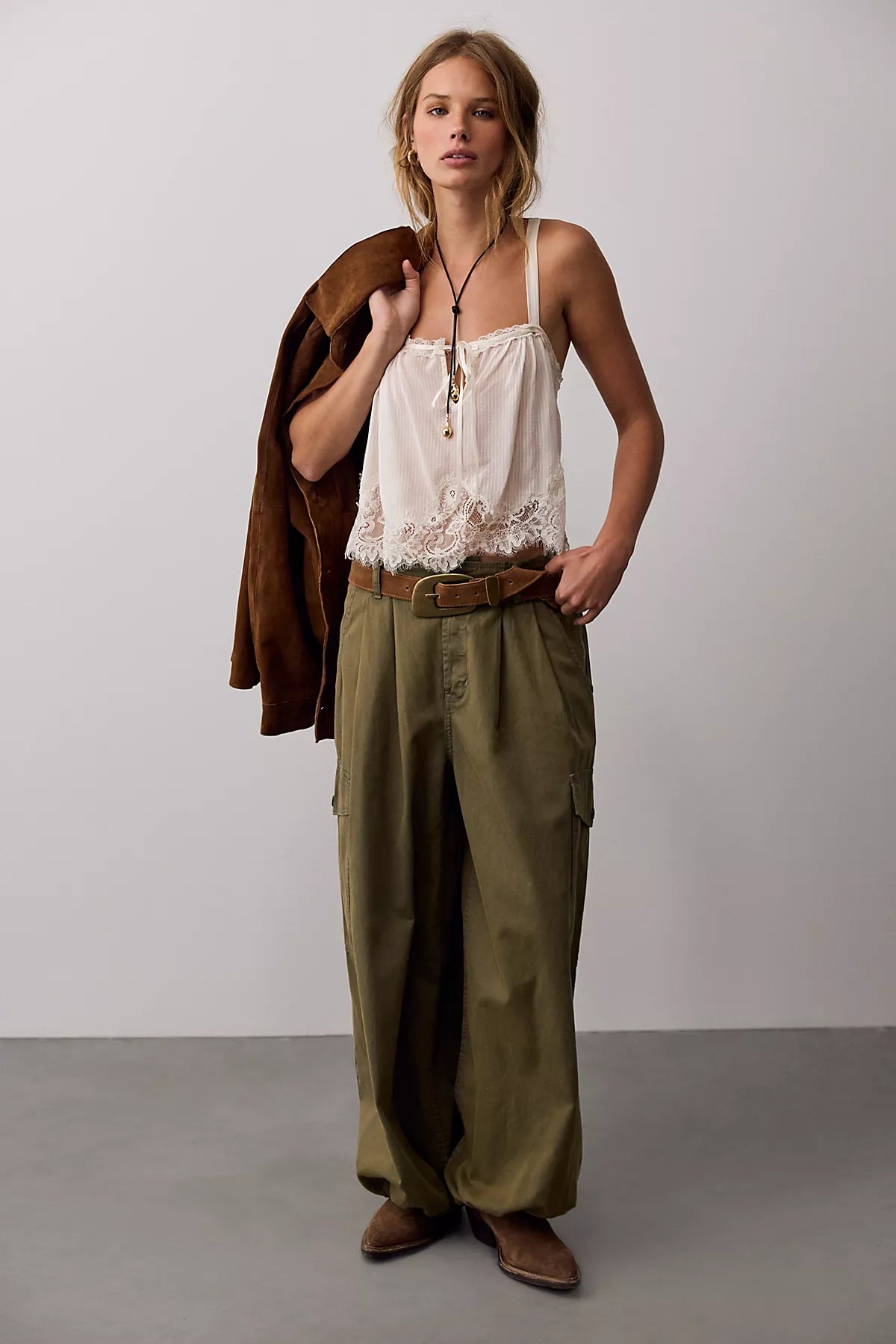 We The Free Wild Winds Cinched Wide-Leg Jeans