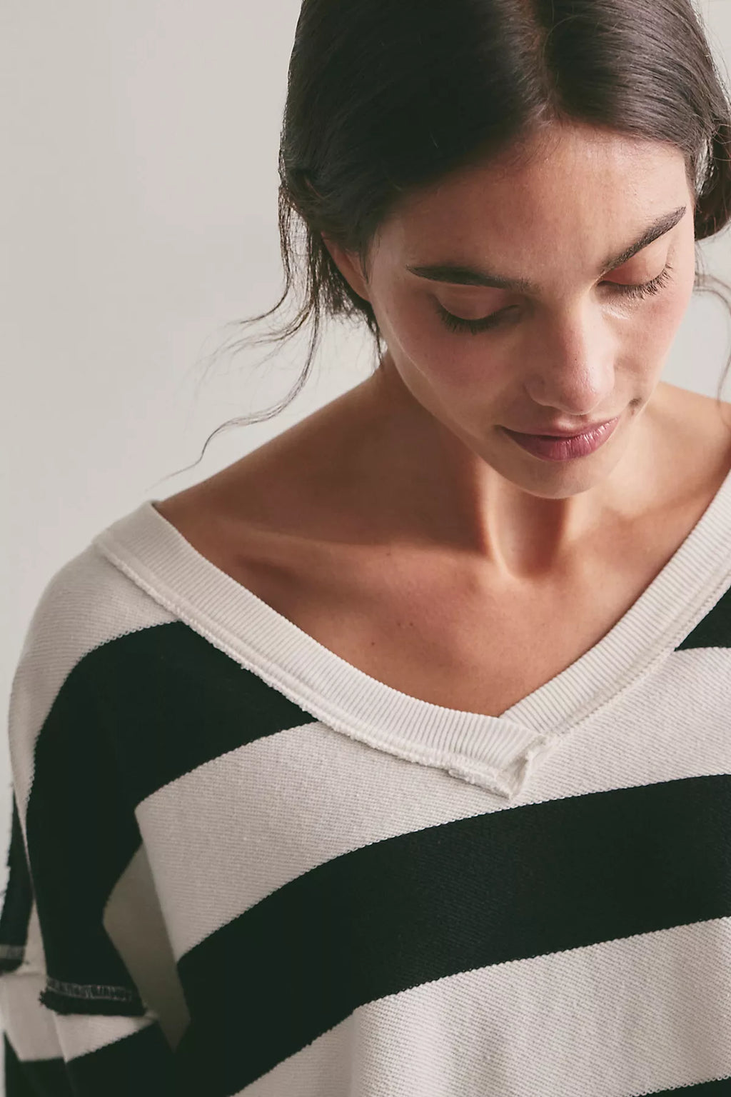 We The Free Venice V-Neck Striped Sweatshirt