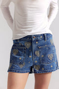 We The Free Bettie Embroidered Sailor Shorts