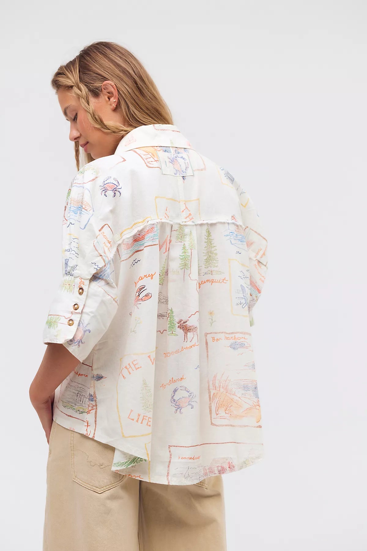 We The Free Seaside Printed Top