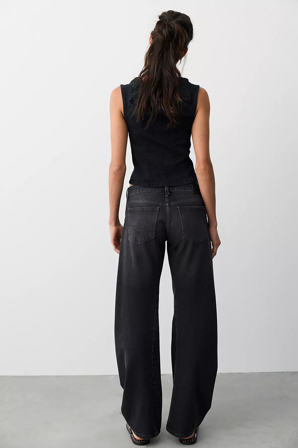 We The Free Fable Low-Rise Twisted Bowed Jeans