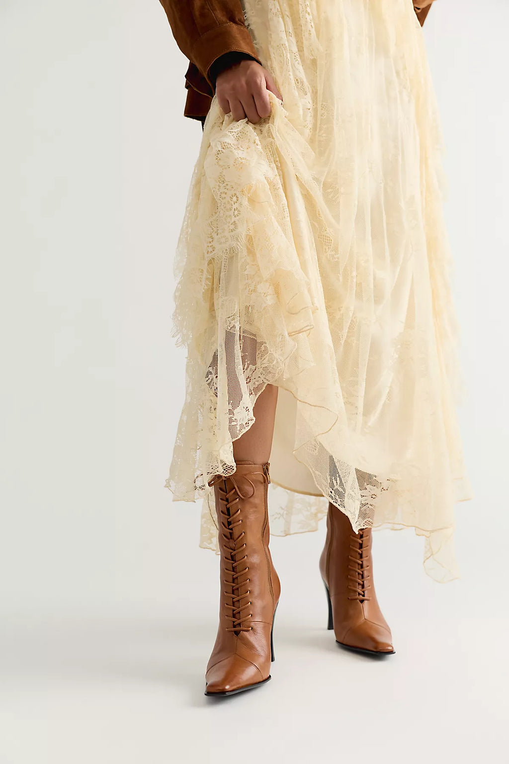 Sweet Talker Lace-Up Boots