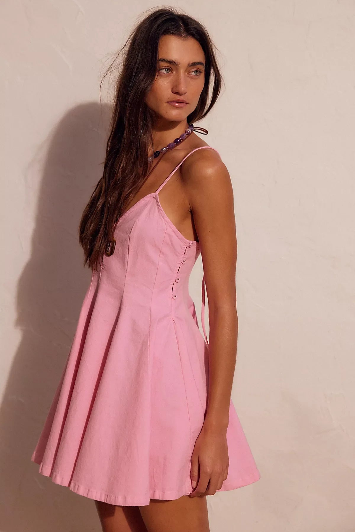 Tan Lines Stretch Linen Mini Dress