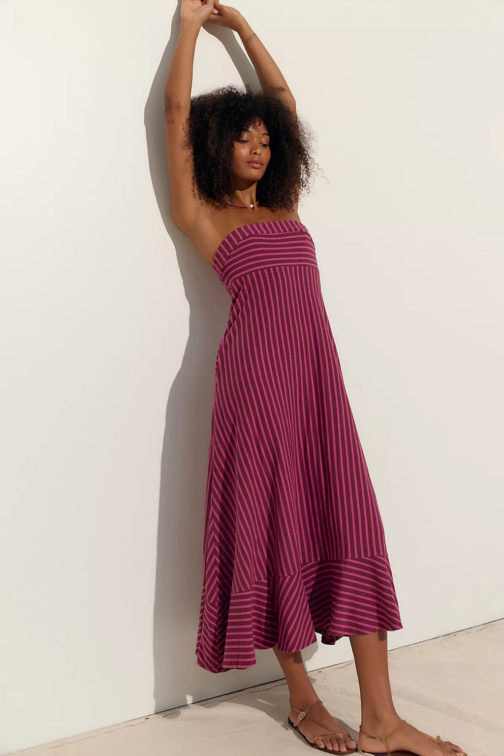 Sadie Striped Midi Dress