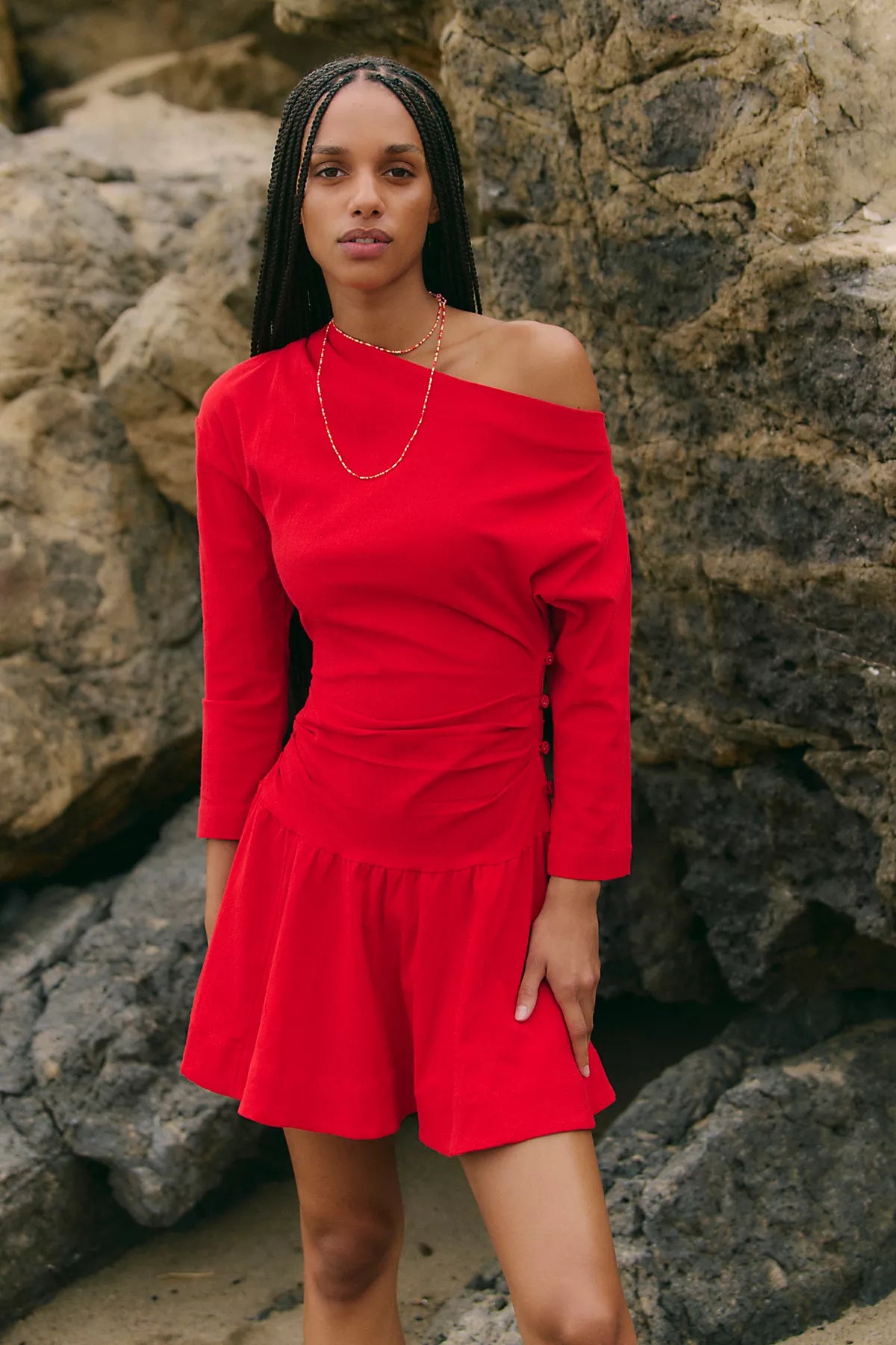 Junie Drop-Waist Mini Dress