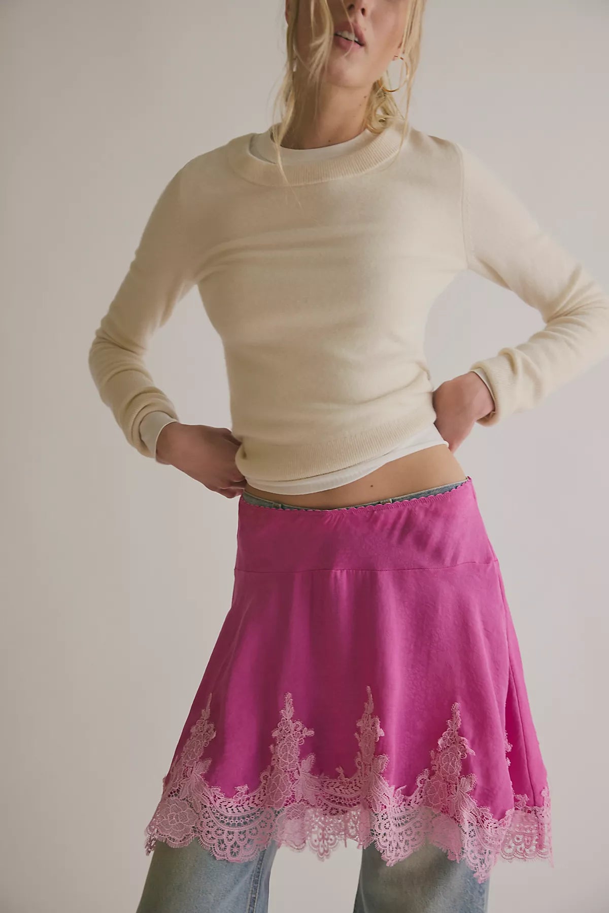 Something Satin Mini Slip Skirt