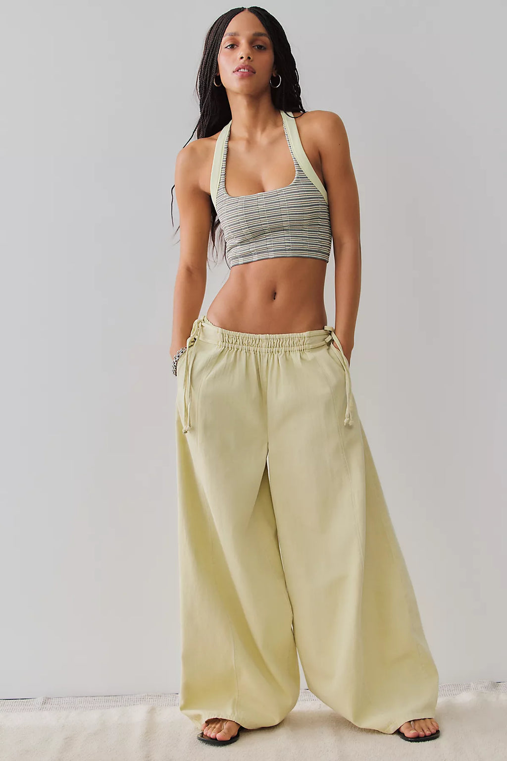 Wide Awake Striped Halter Tank