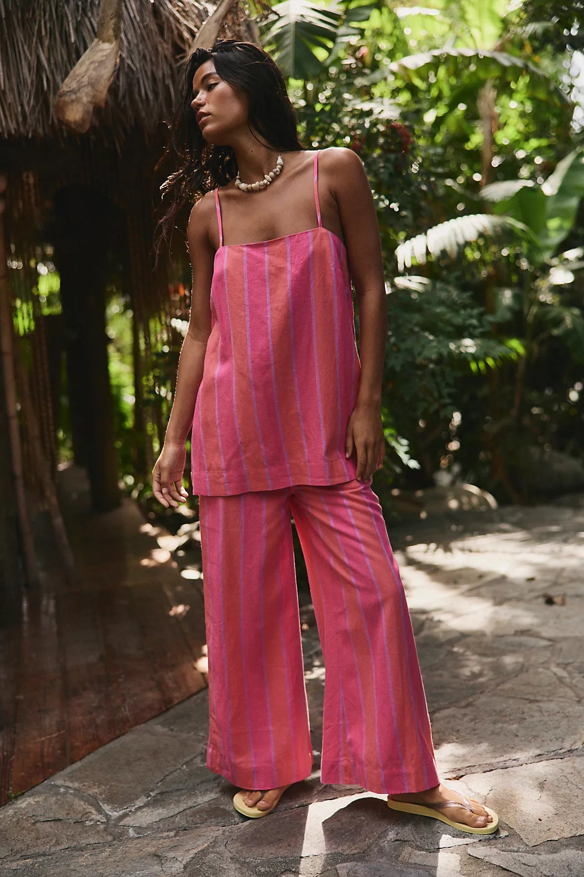 Sightseer Linen Striped Pant Set