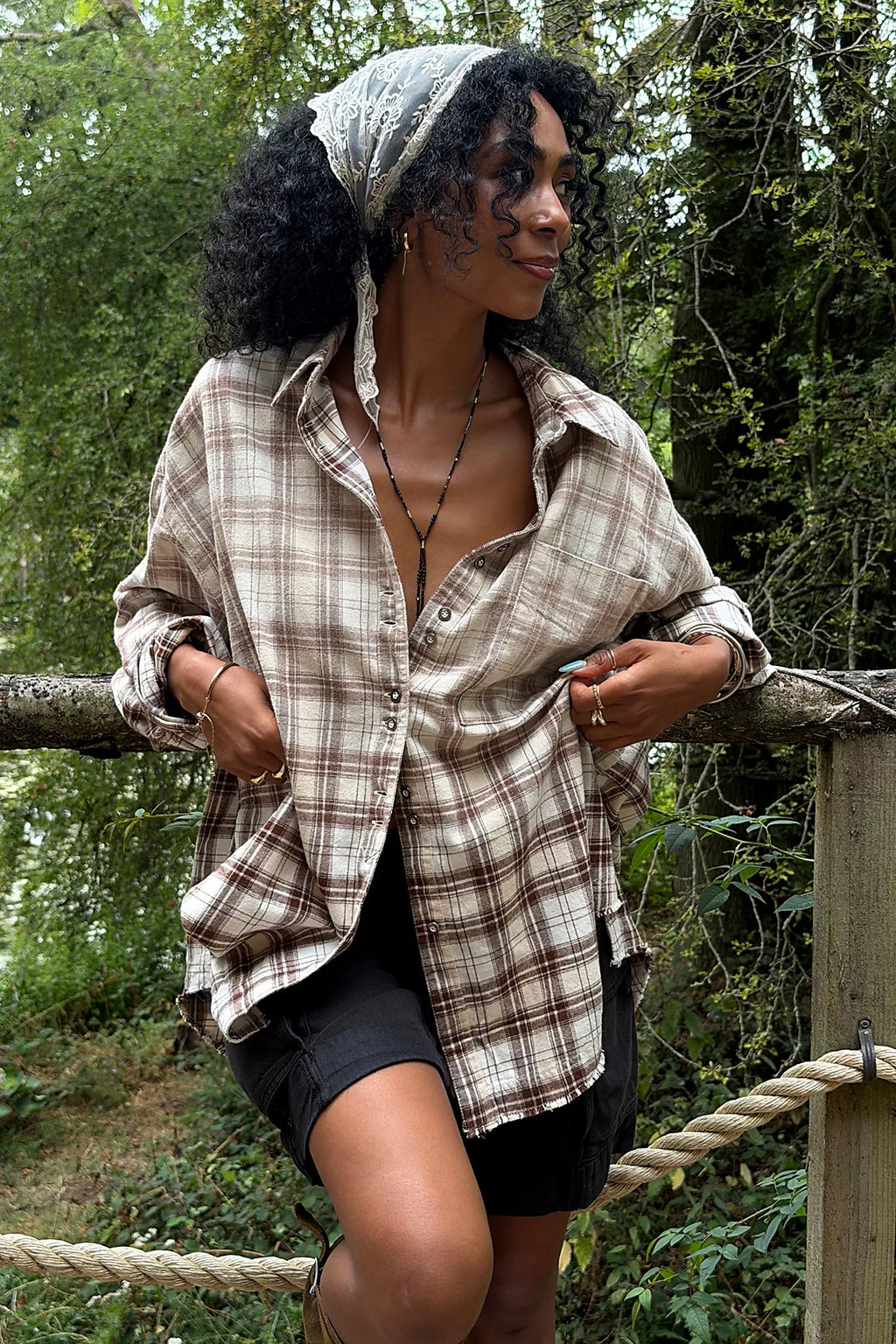 We The Free Lexi Plaid Button Down
