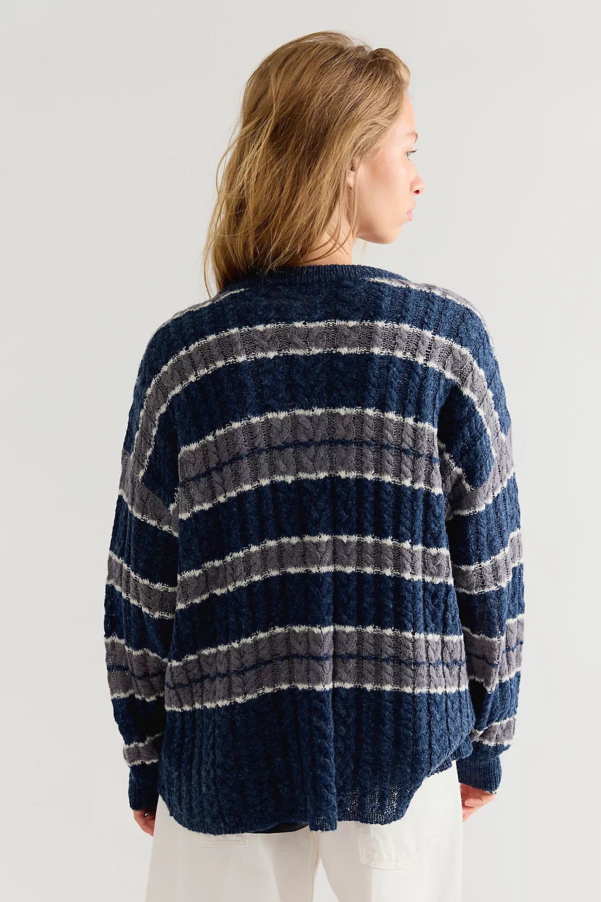 Sheer Luck Striped Pullover