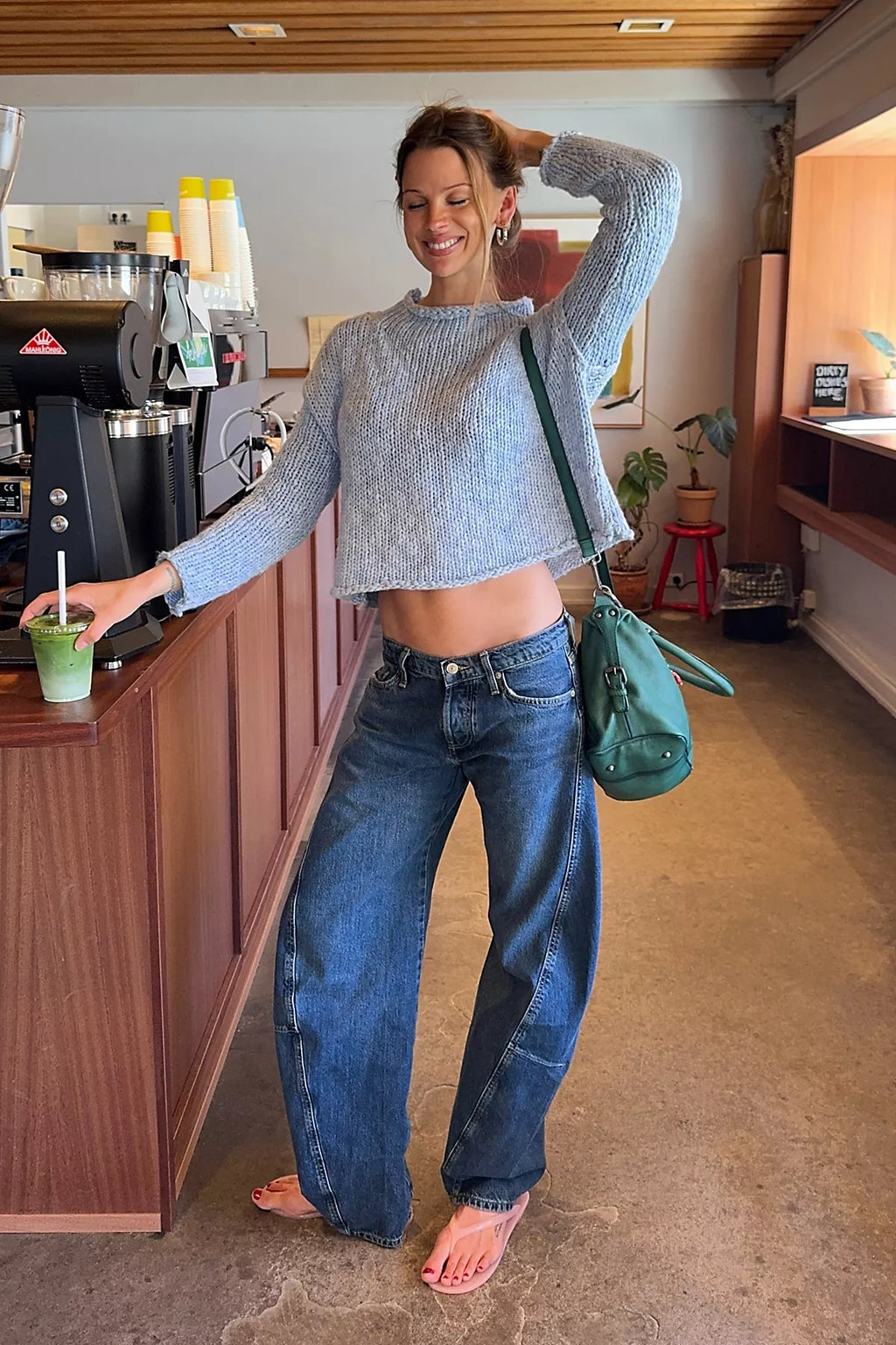 We The Free Fable Low-Rise Twisted Bowed Jeans