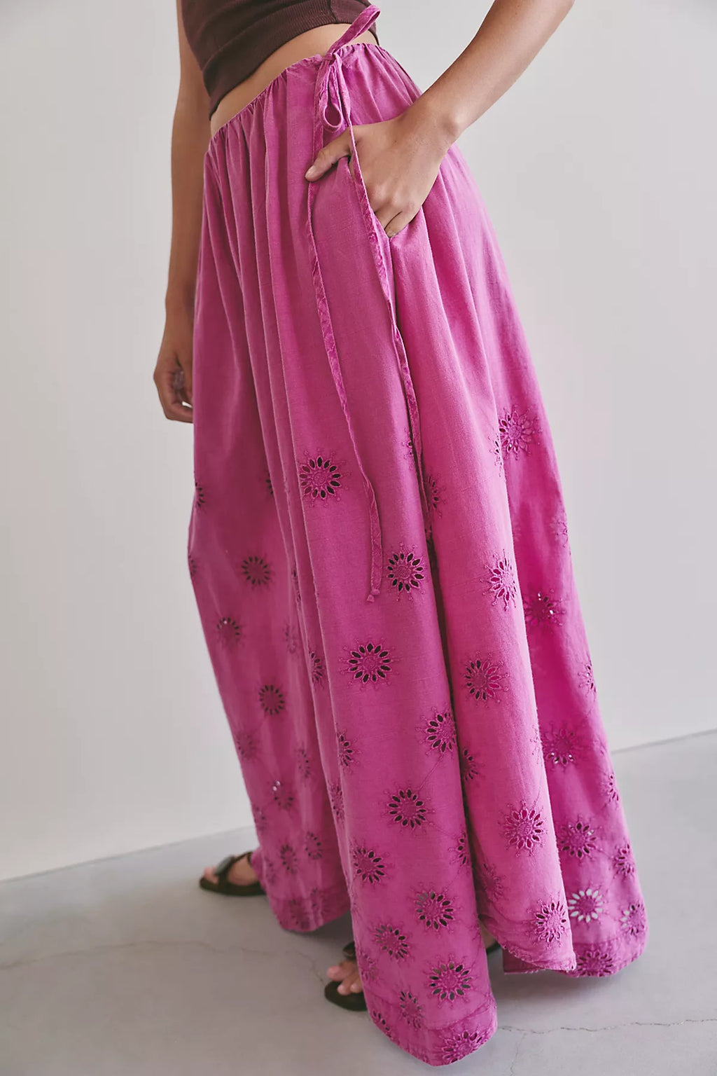 Sweet Serenade Pull-On Wide-Leg Pants