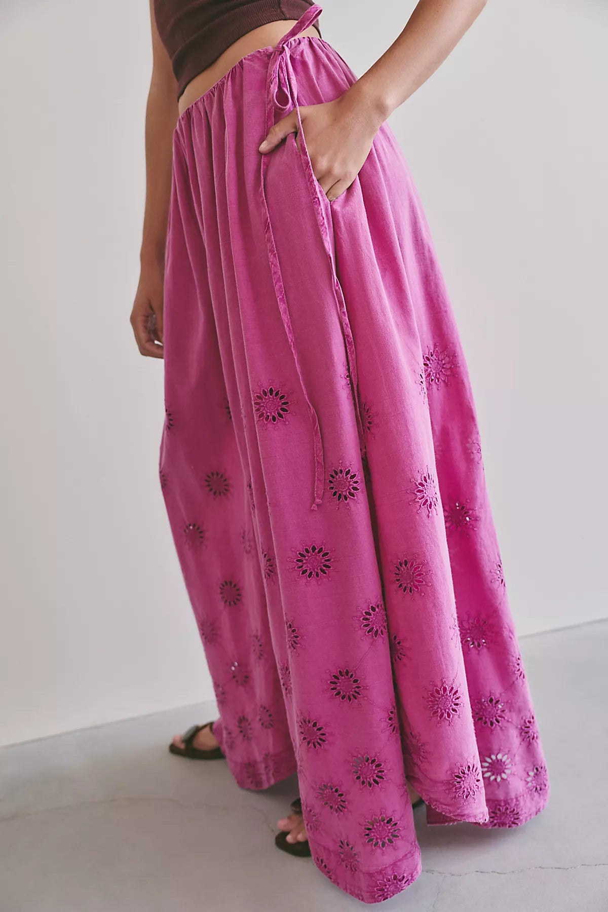 Sweet Serenade Pull-On Wide-Leg Pants