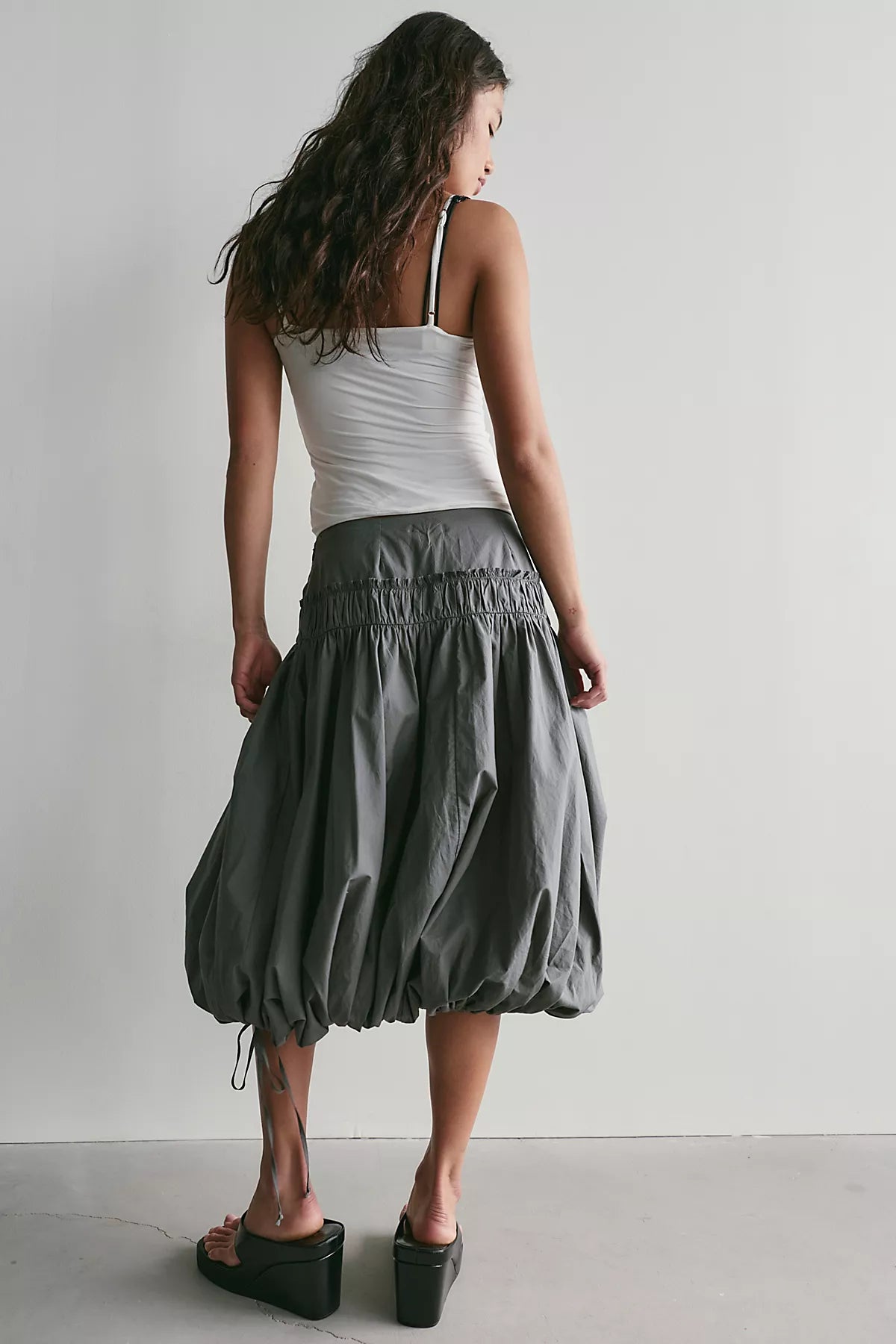 Sea Salt Midi Bubble Skirt