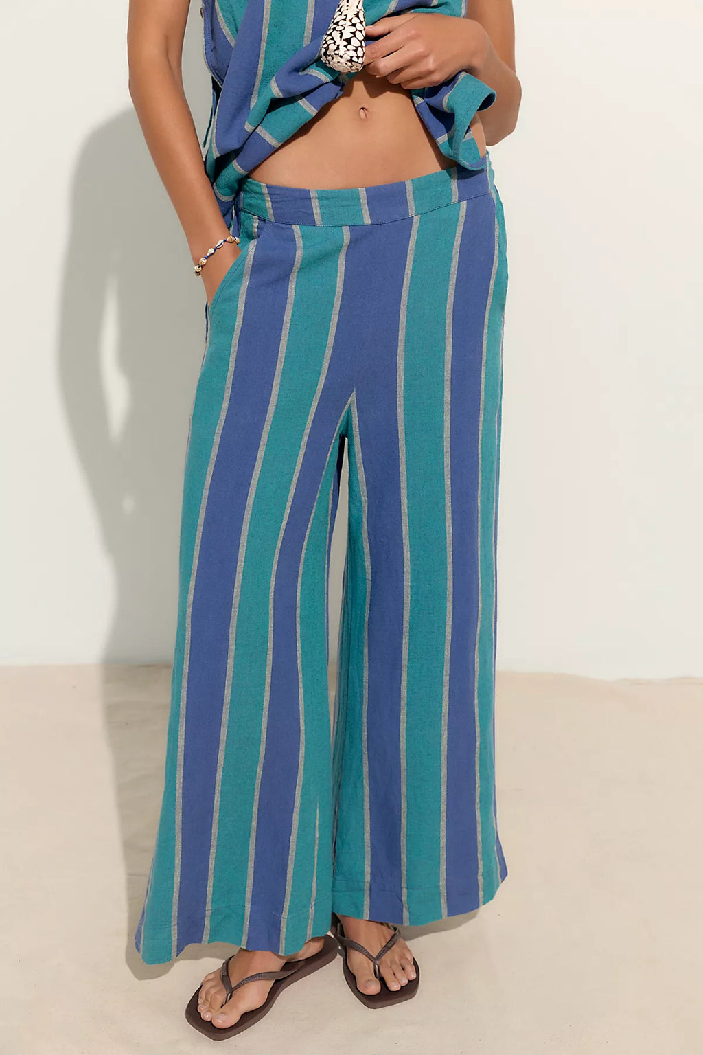 Sightseer Linen Striped Pant Set