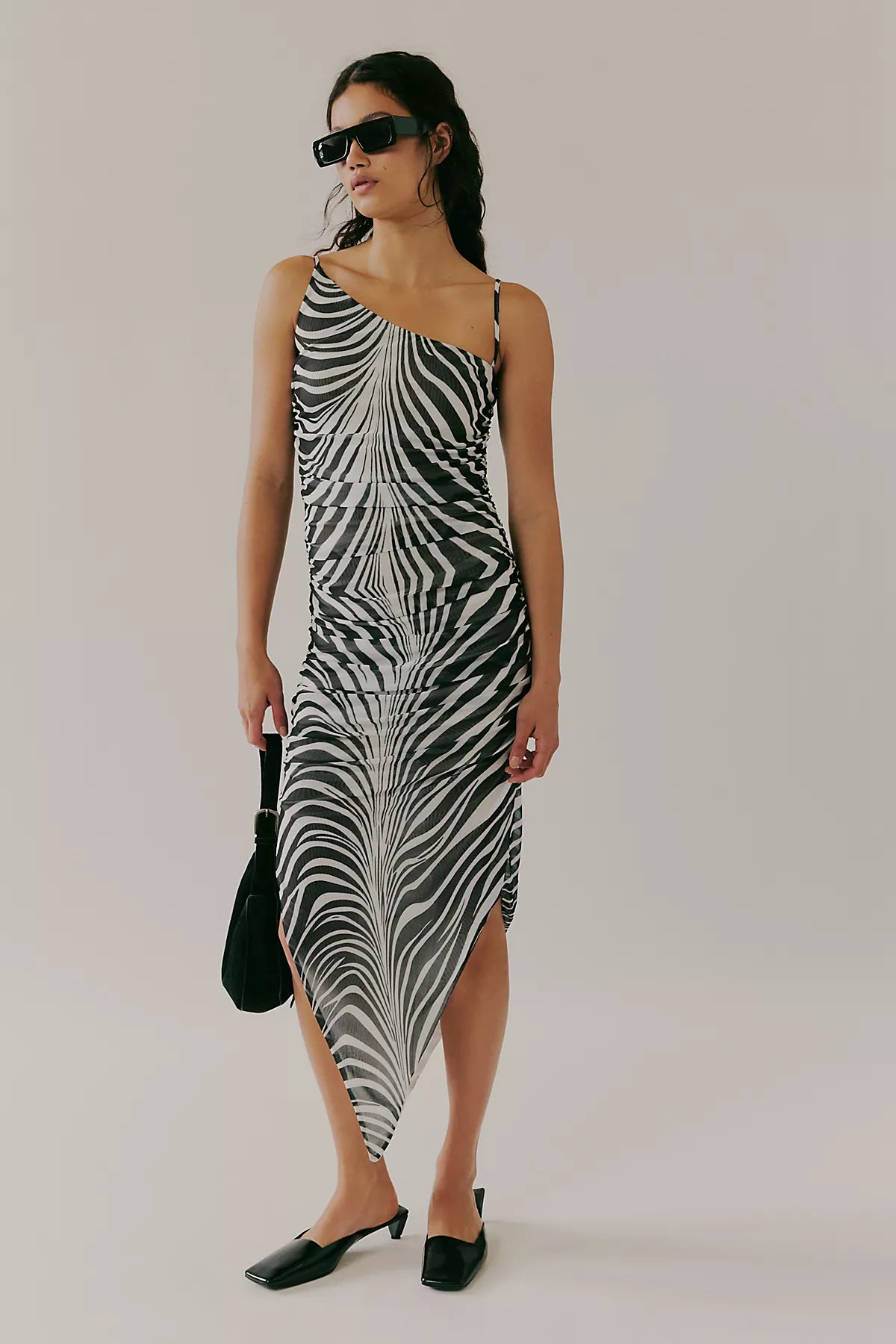 Saemdi Zebra Mesh Dress