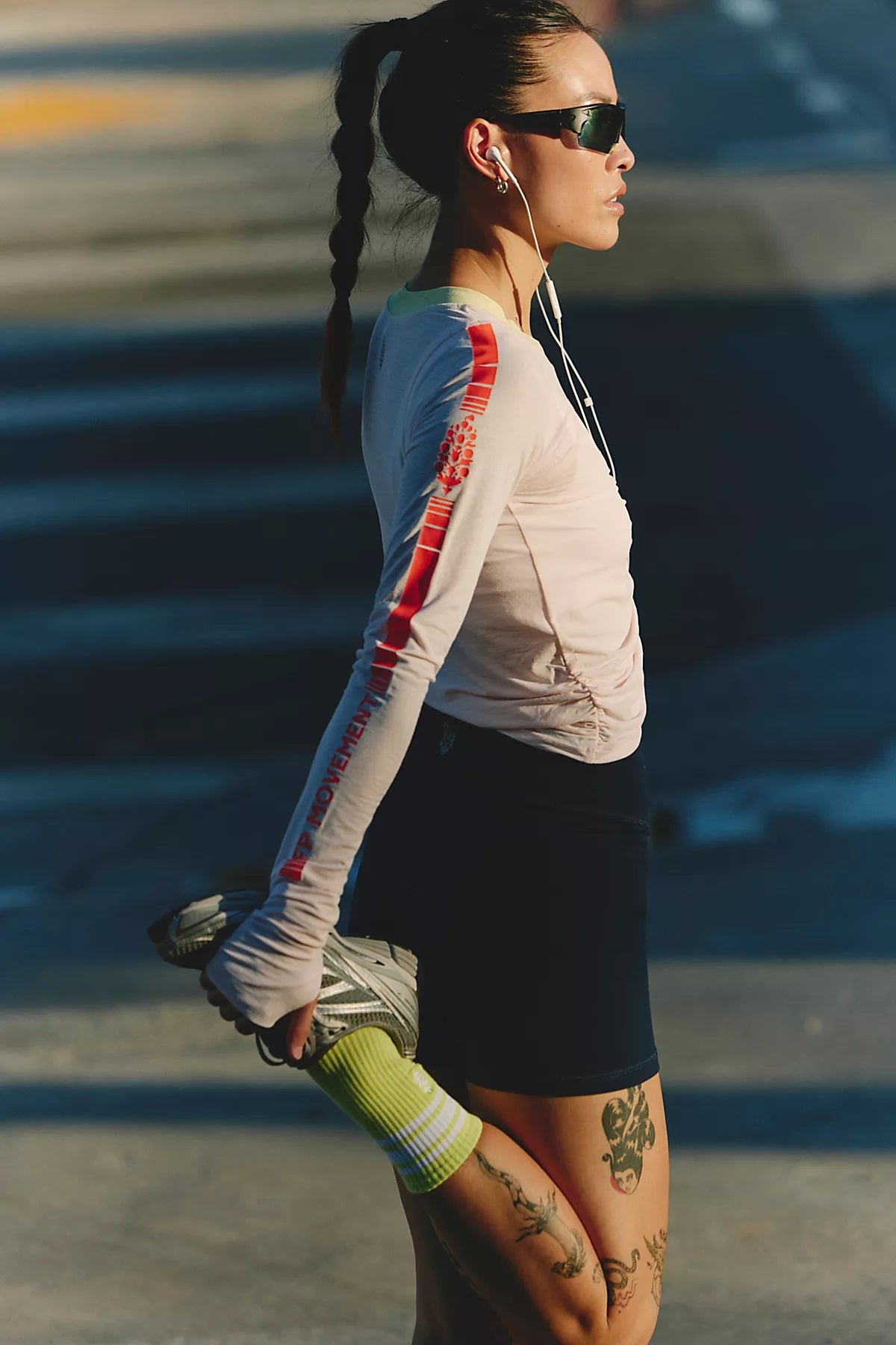 Tempo Marathon Logo Ruched UV Protection Long Sleeve