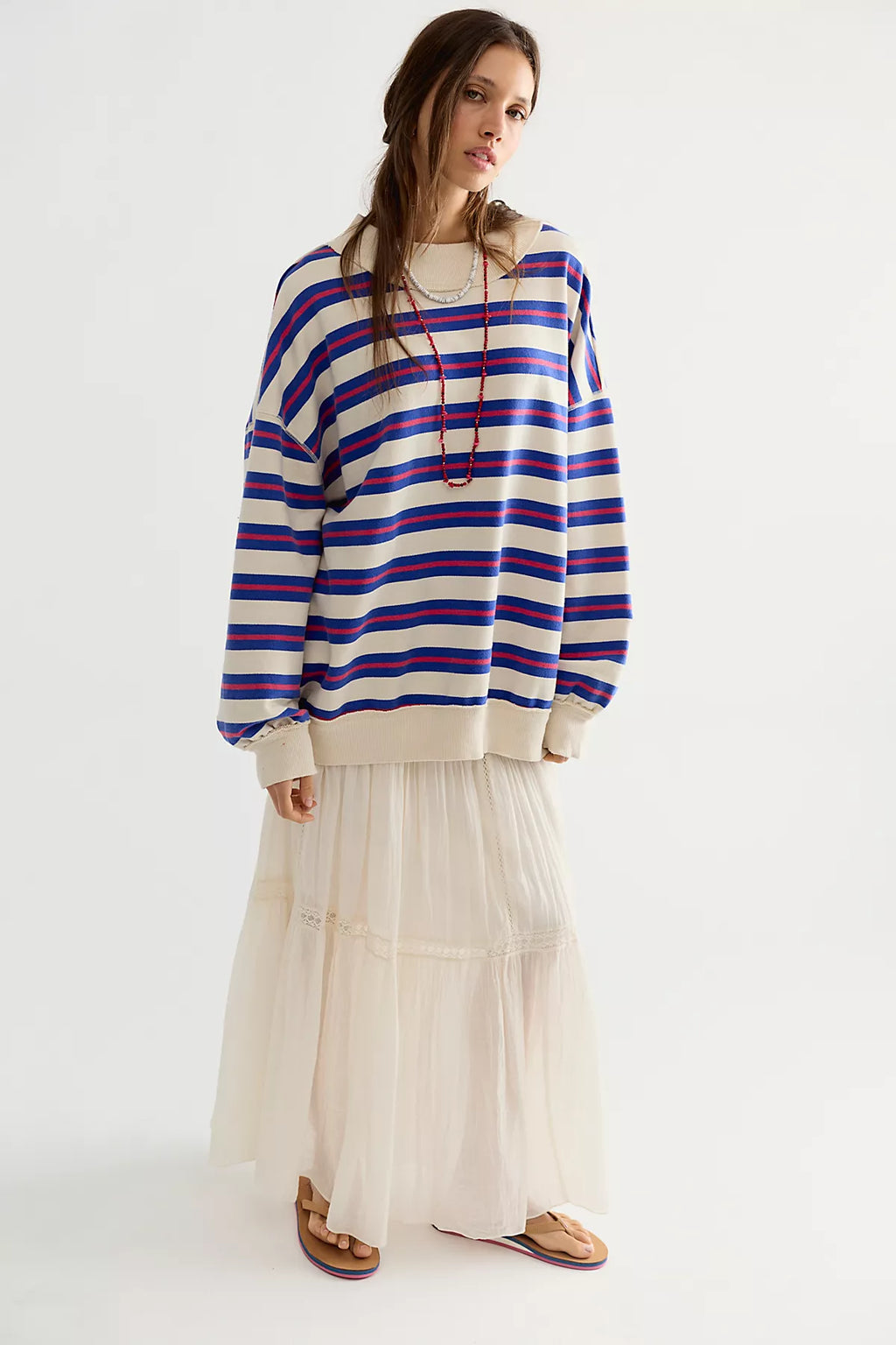 Palm Springs Striped Pullover