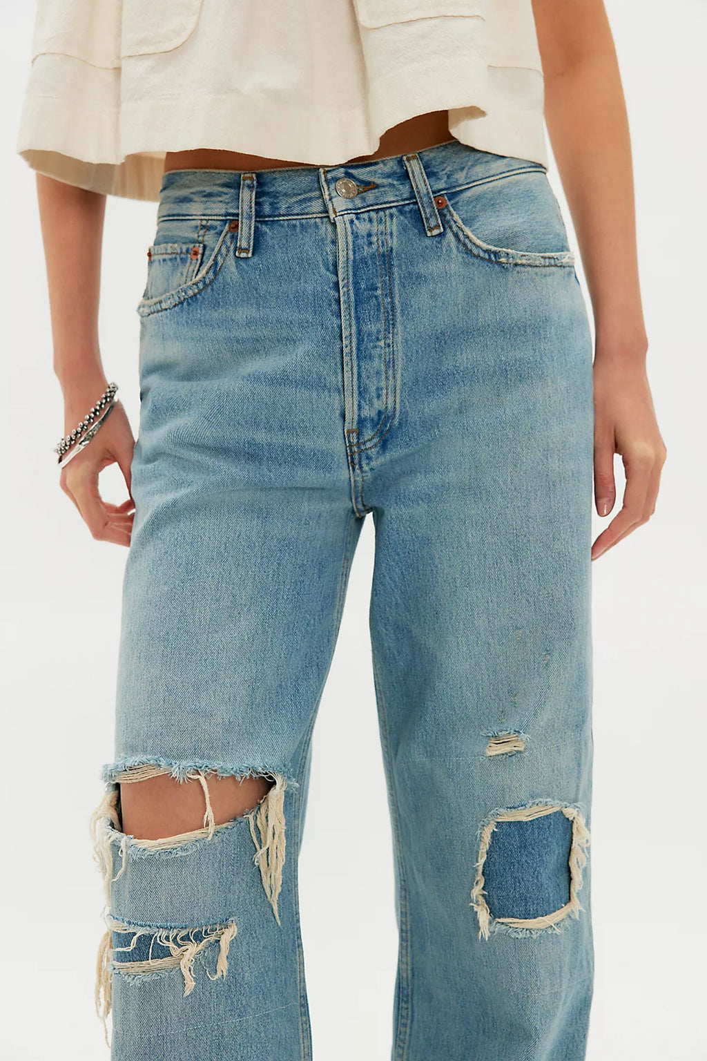 RE/DONE High-Rise Wide-Leg Jeans