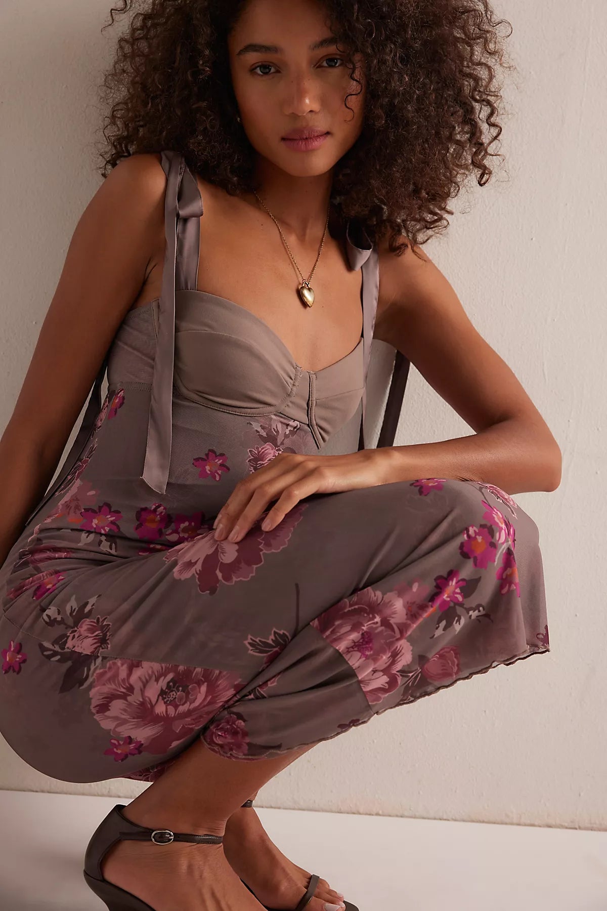Printed Got Glam Midi Slip Dress
