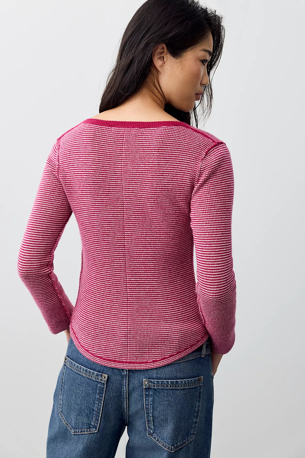 We The Free Hudson Striped Cashmere Henley